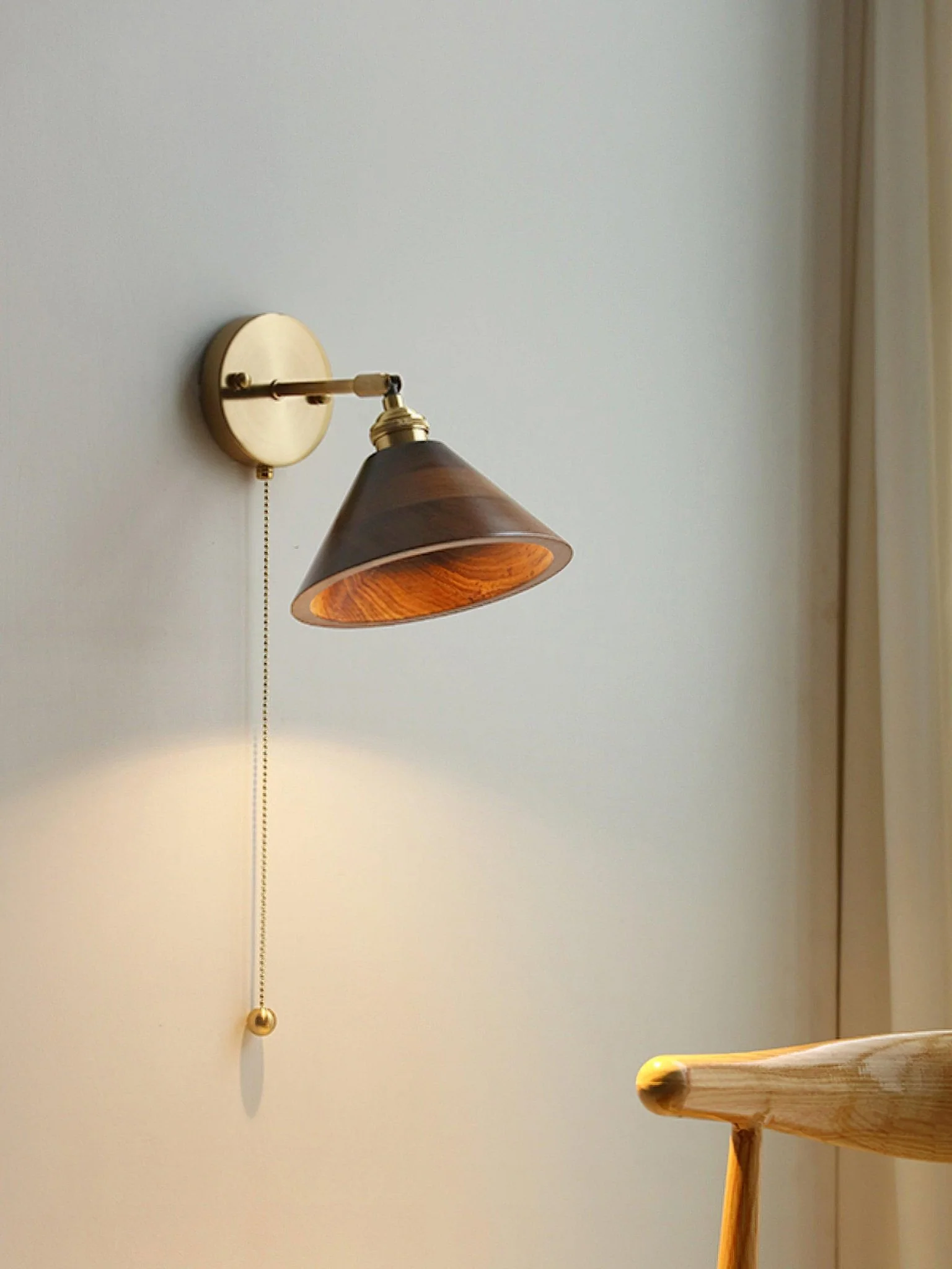 Vintage Wood Wall Lamp - Image 14