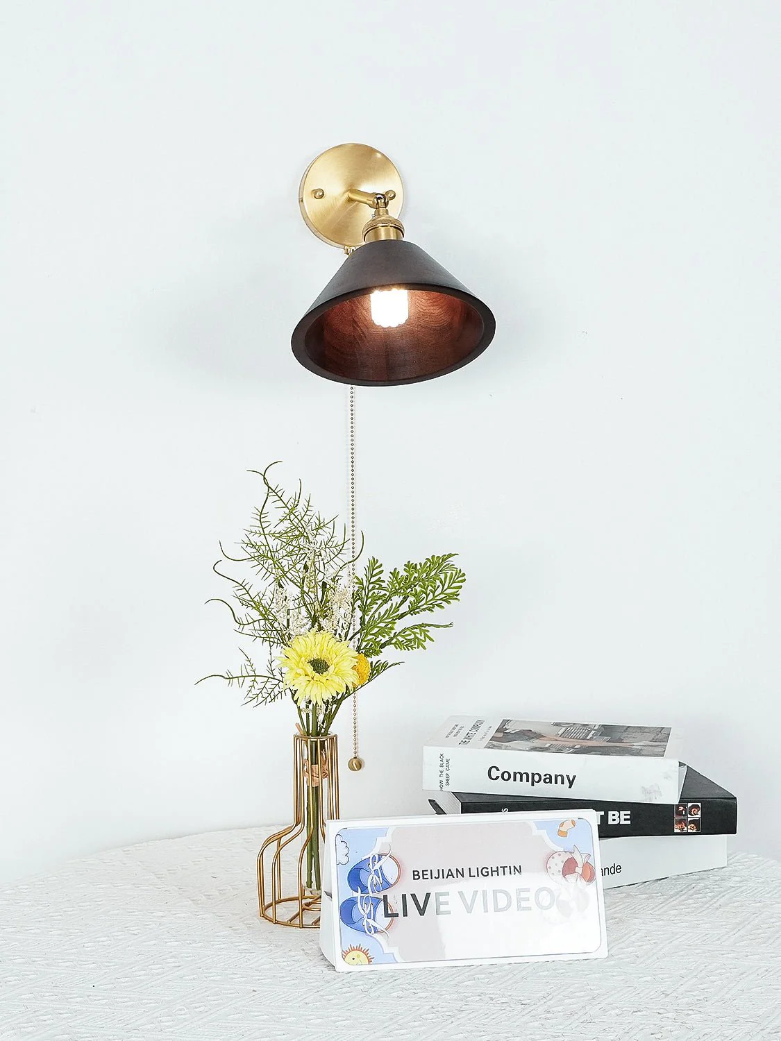 Vintage Wood Wall Lamp - Image 20