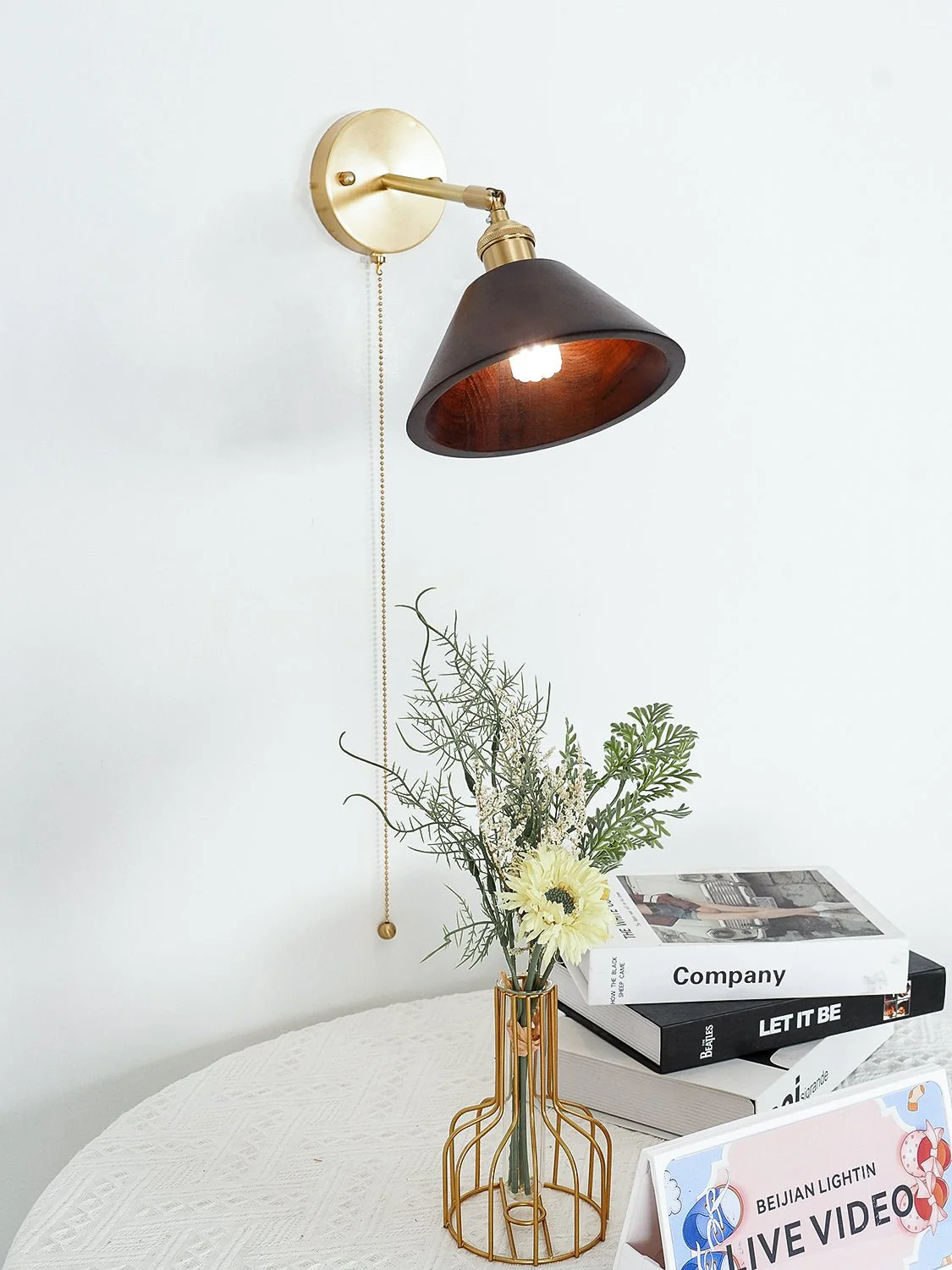Vintage Wood Wall Lamp - Image 21