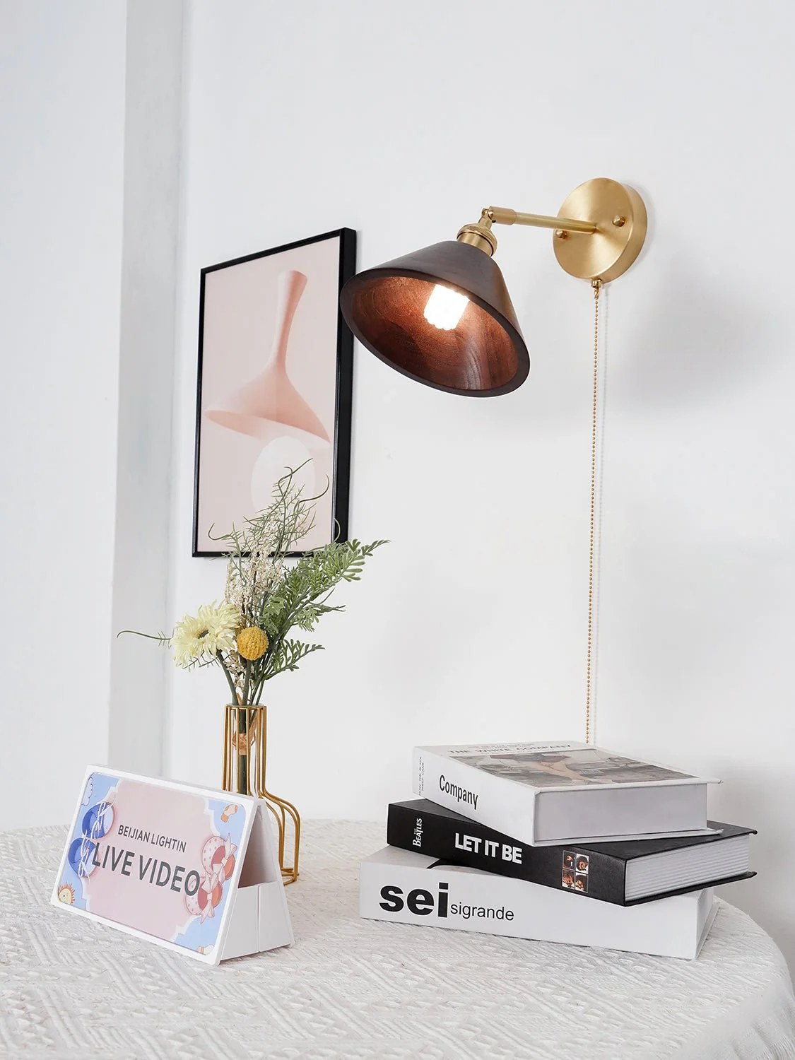 Vintage Wood Wall Lamp - Image 22