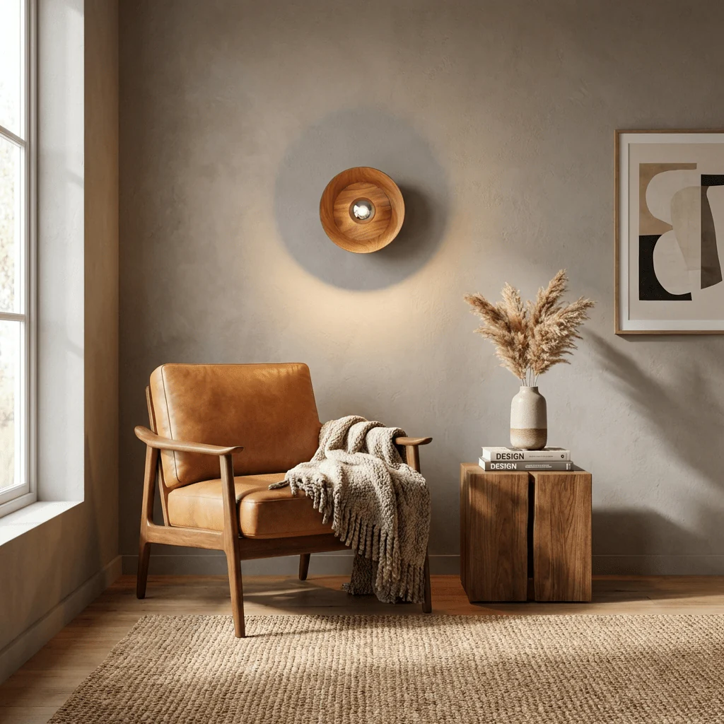 Vireo Wood Disc Wall Light - Image 11