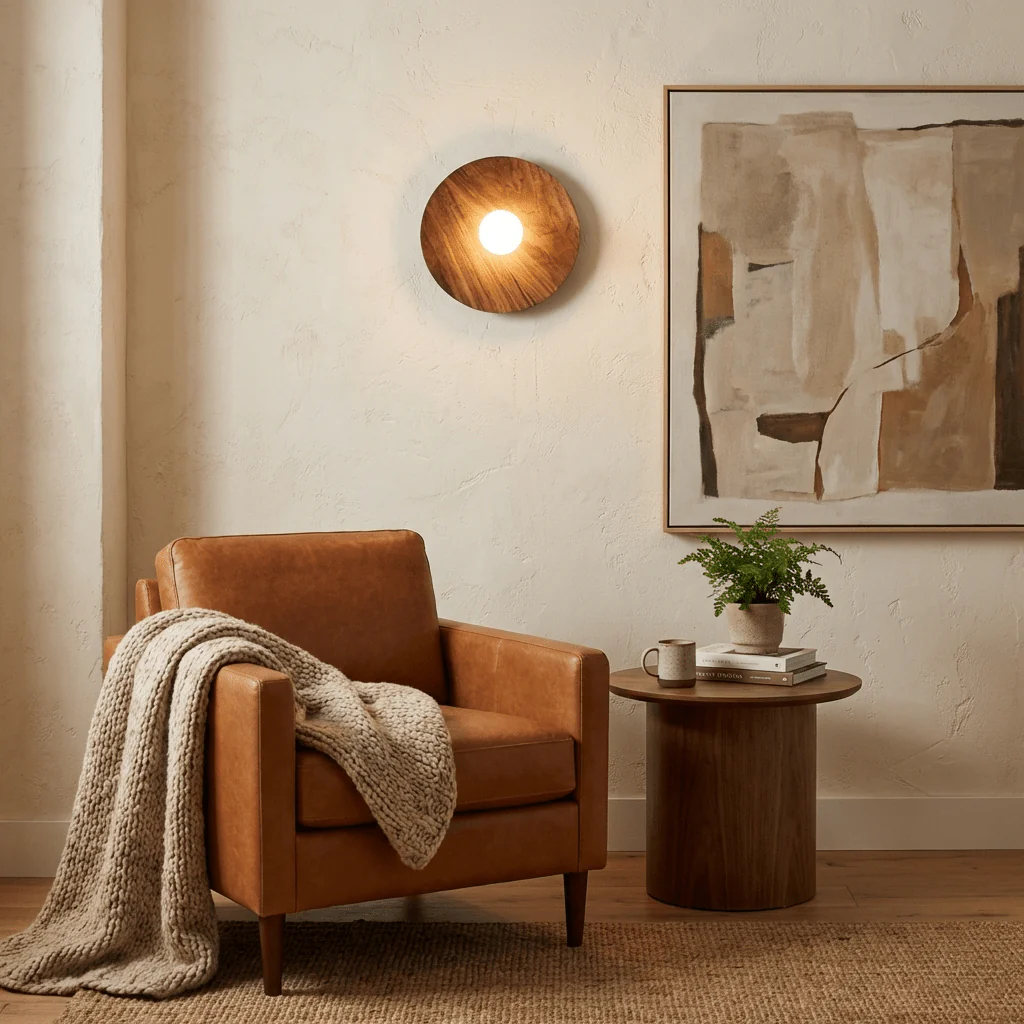 Vireo Wood Disc Wall Light - Image 12
