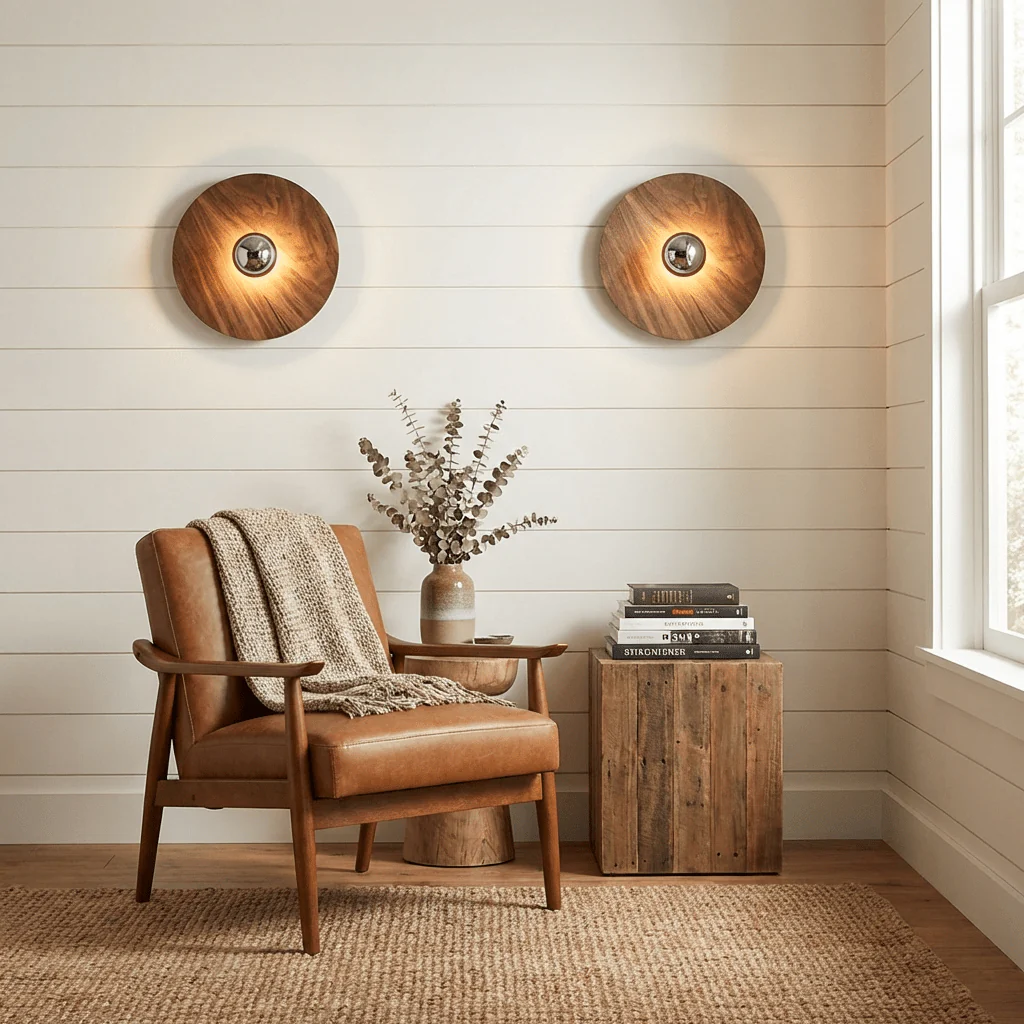 Vireo Wood Disc Wall Light - Image 2