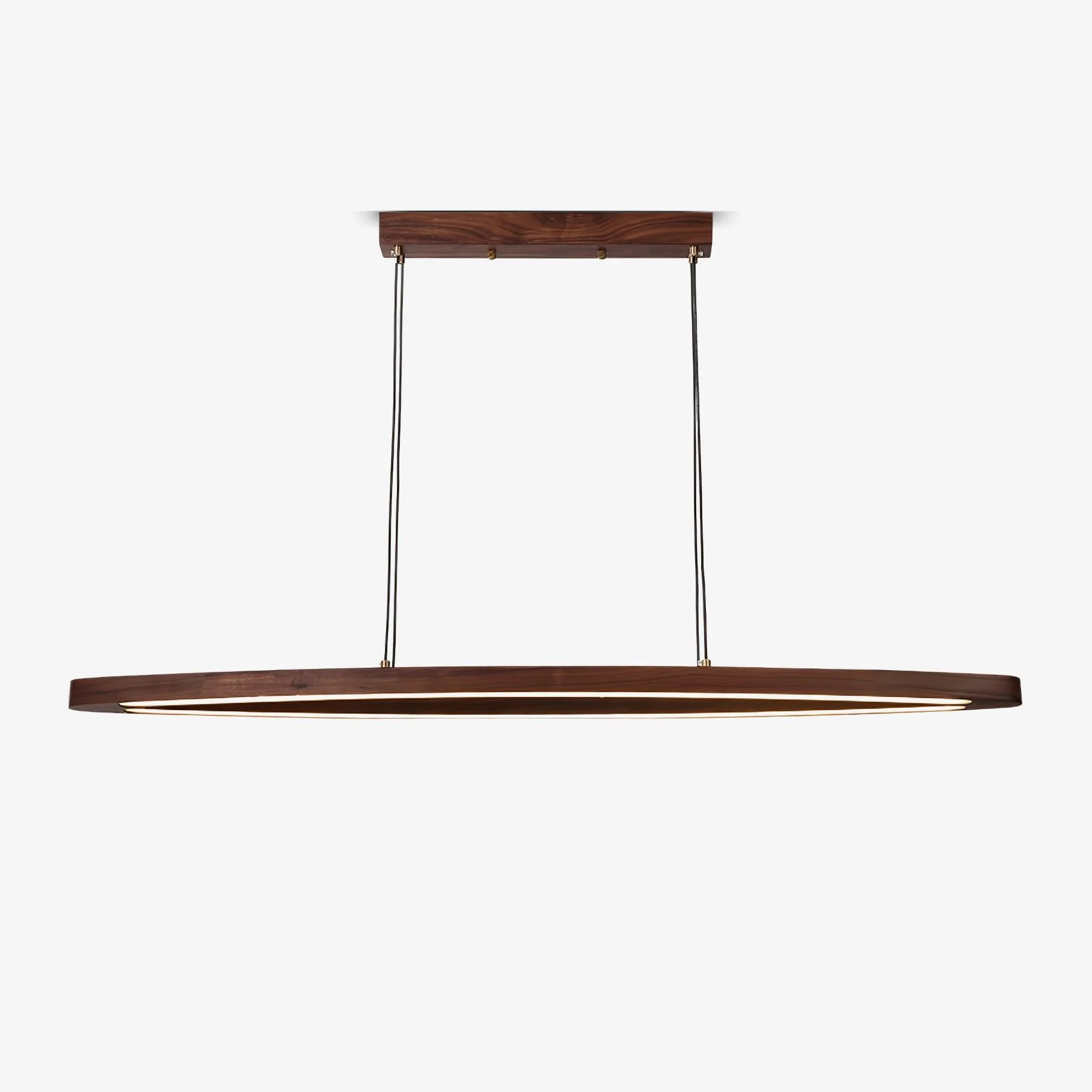 Walnut Arc Linear Pendant Lamp