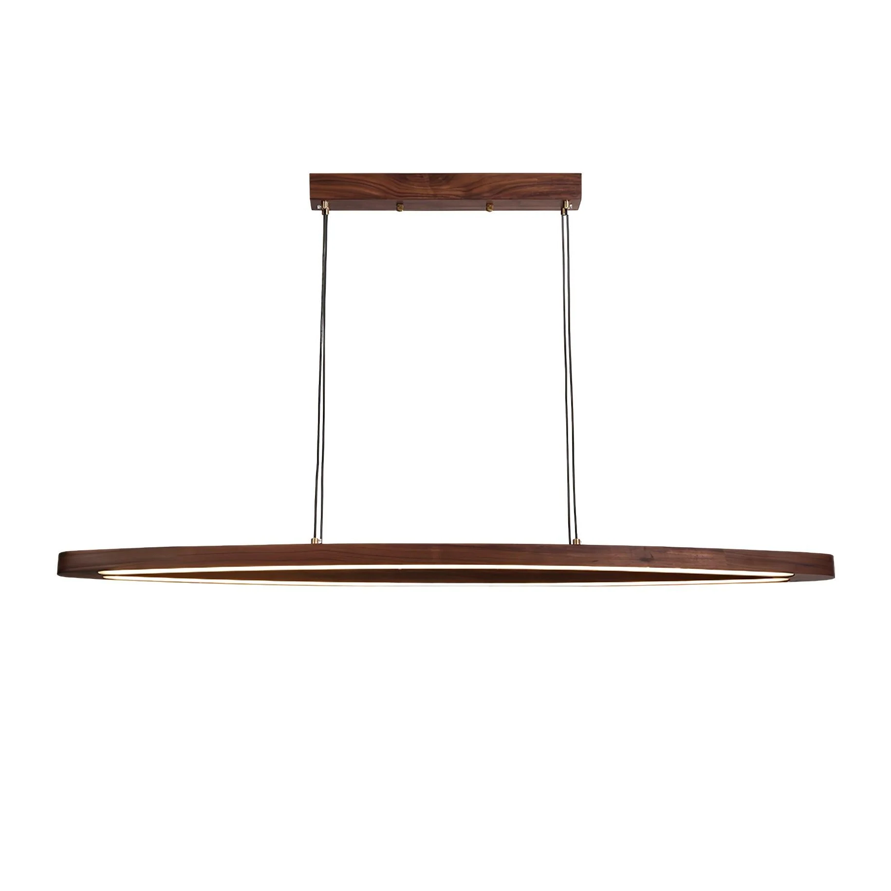 Walnut Arc Linear Pendant Lamp - Image 20