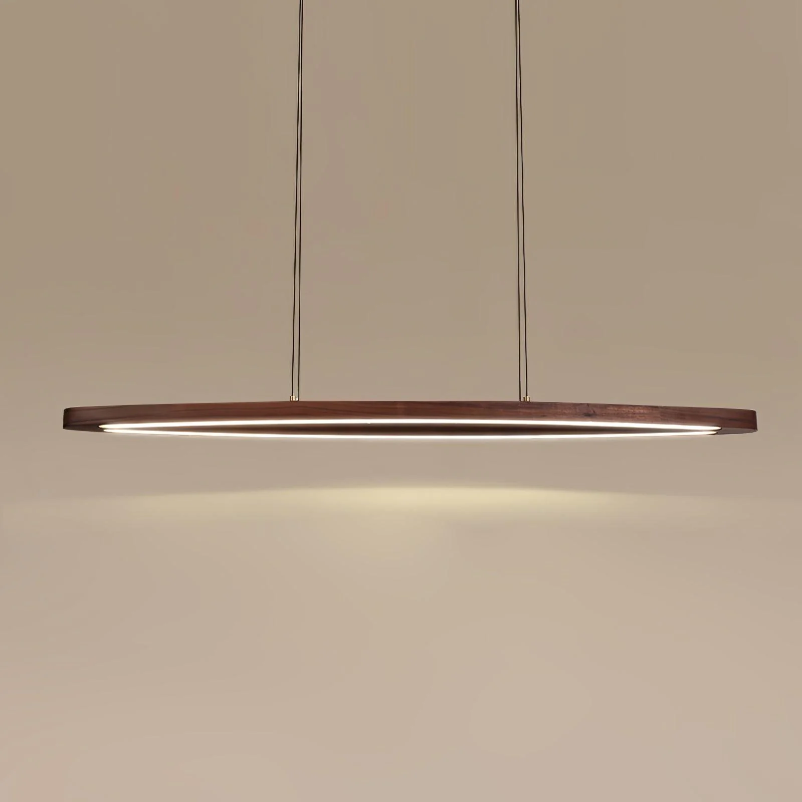 Walnut Arc Linear Pendant Lamp - Image 21