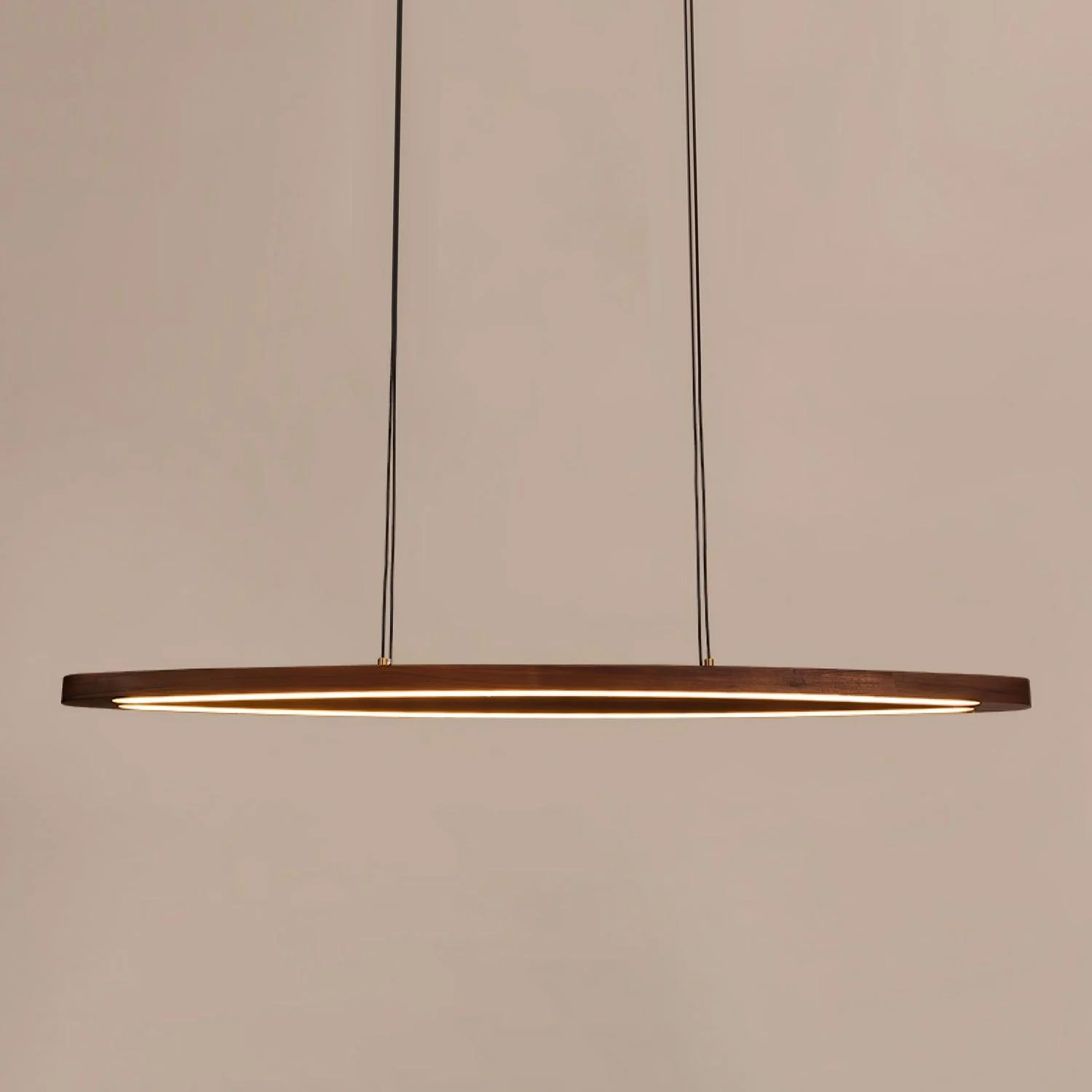 Walnut Arc Linear Pendant Lamp - Image 28