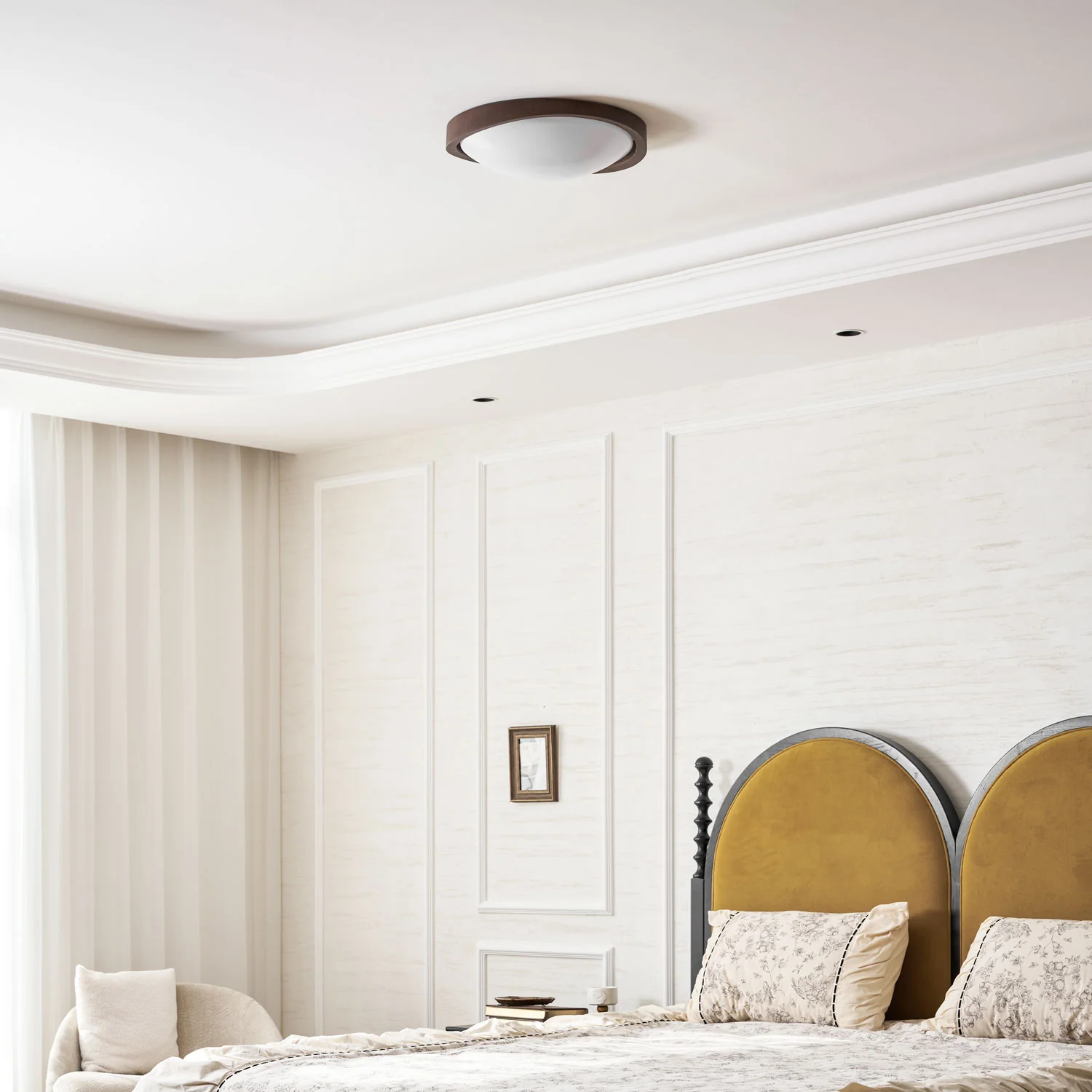 Walnut Curved Edge Ceiling Light - Image 24