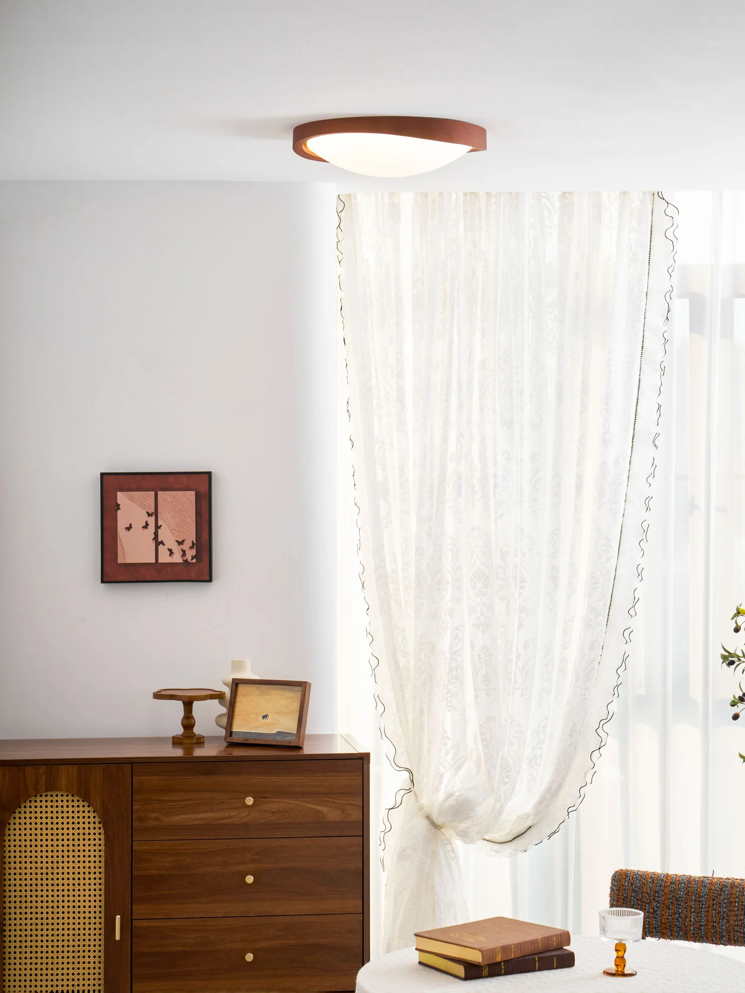 Walnut Curved Edge Ceiling Light - Image 34