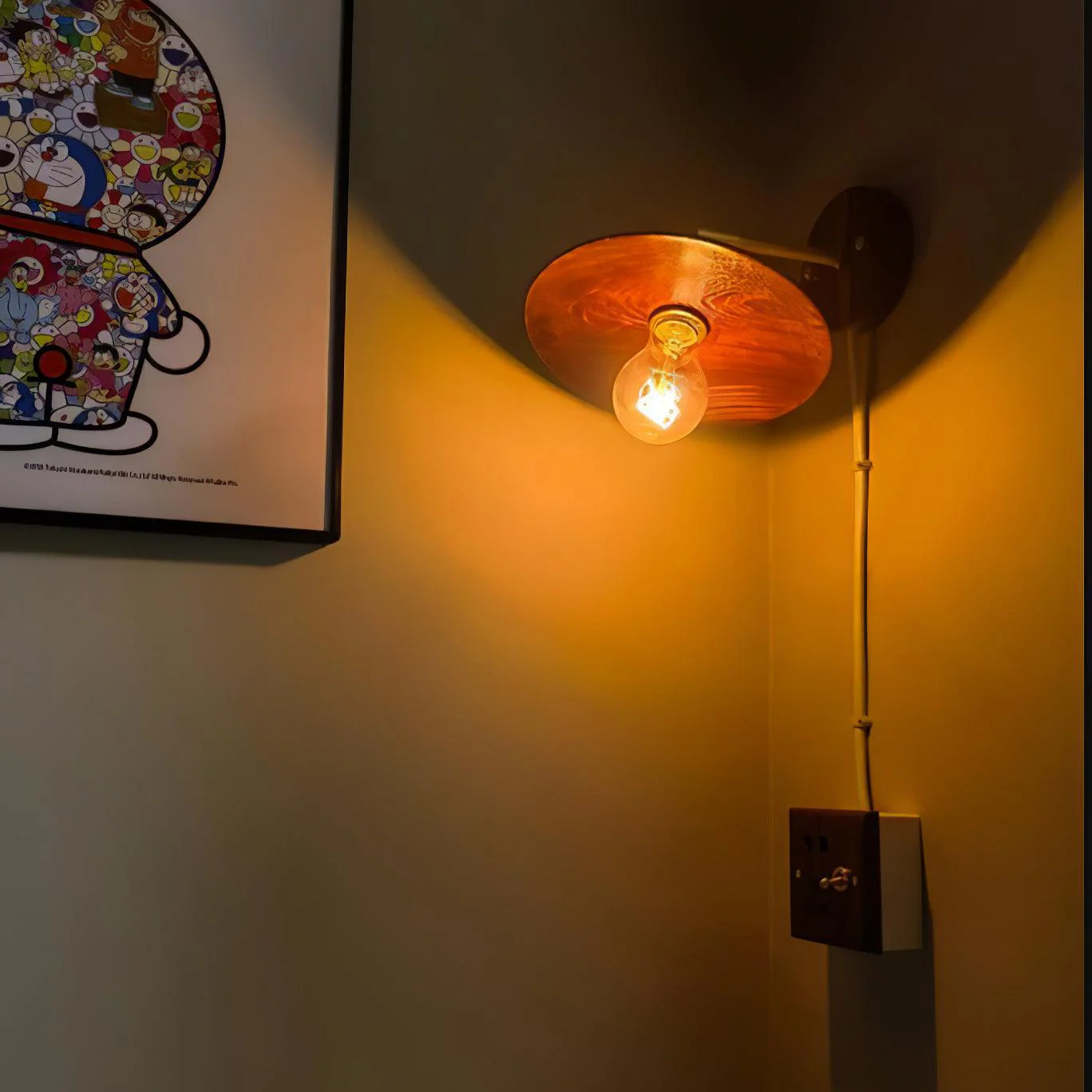 Walnut Flared Wall Light - Image 14