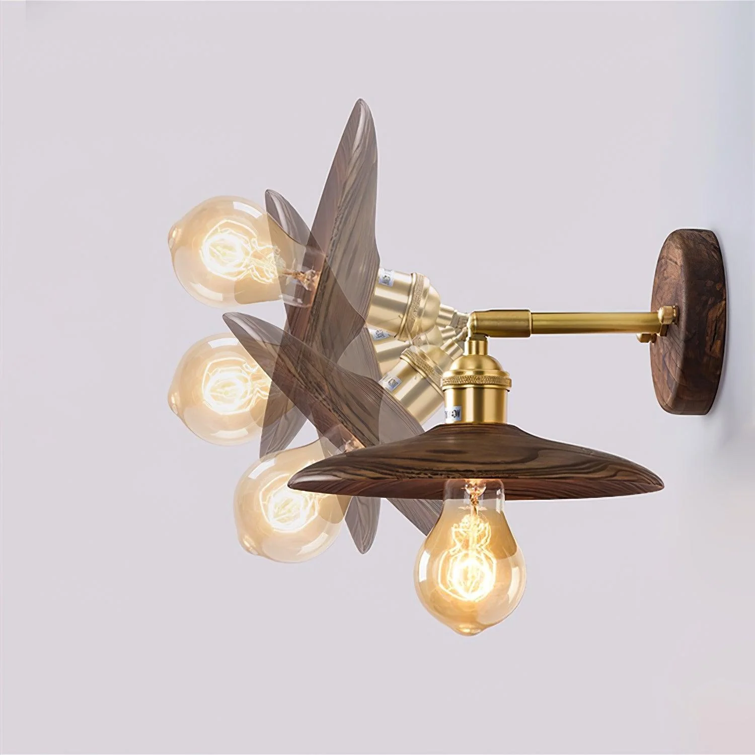 Walnut Flared Wall Light - Image 17
