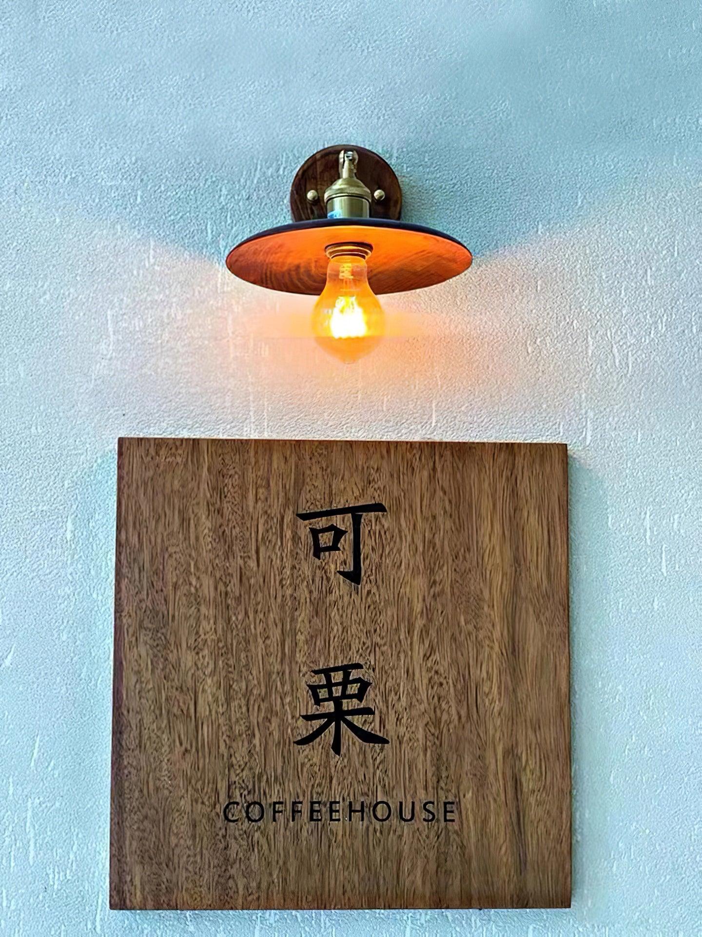 Walnut Flared Wall Light - Image 18