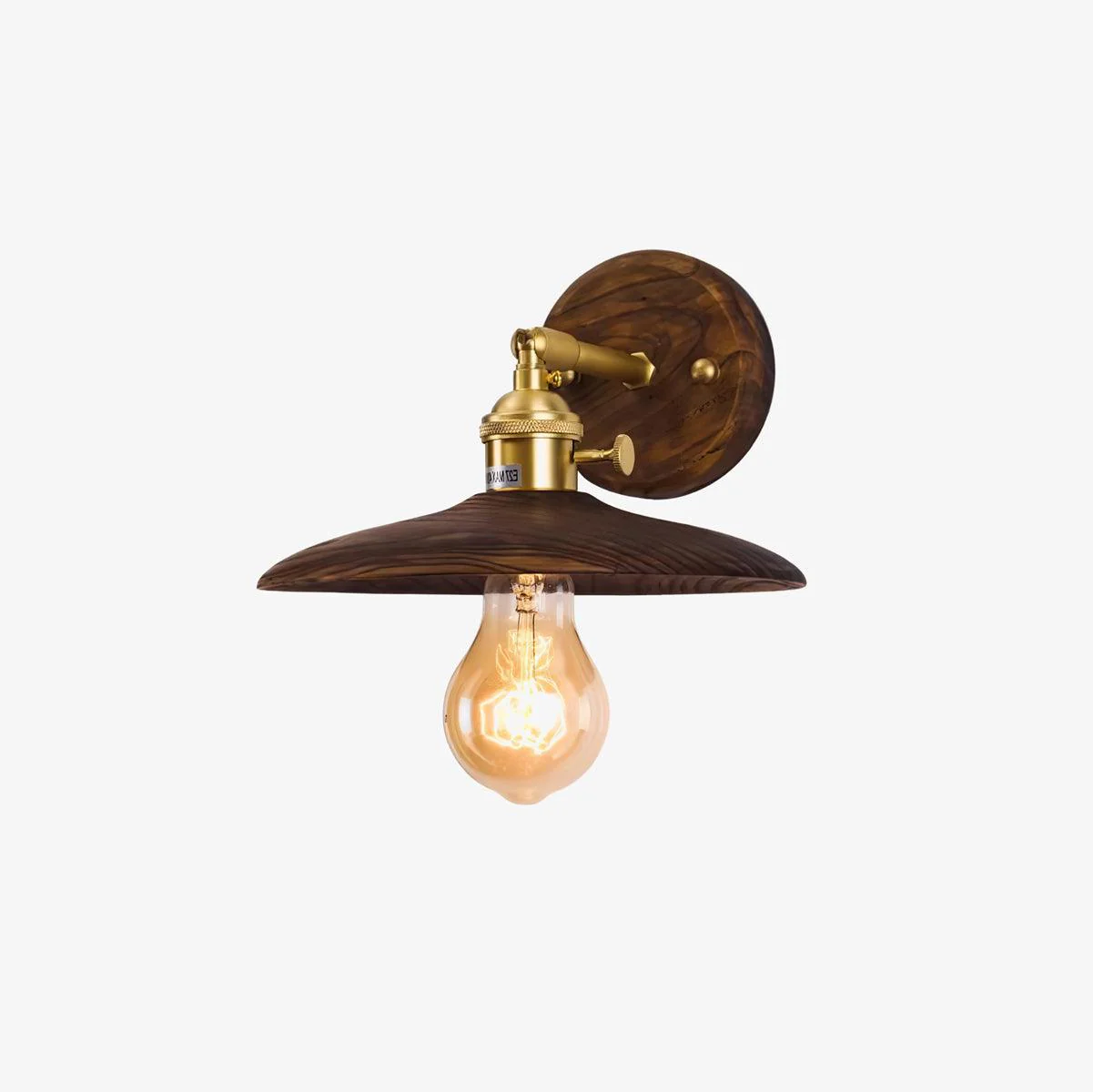 Walnut Flared Wall Light - Image 6