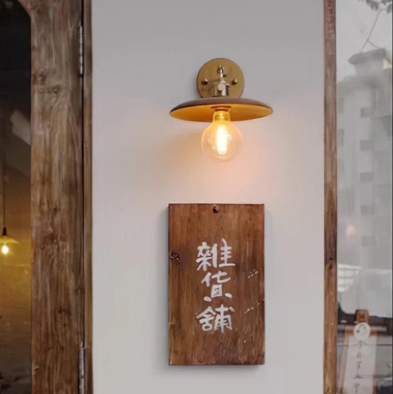Walnut Flared Wall Light - Image 7