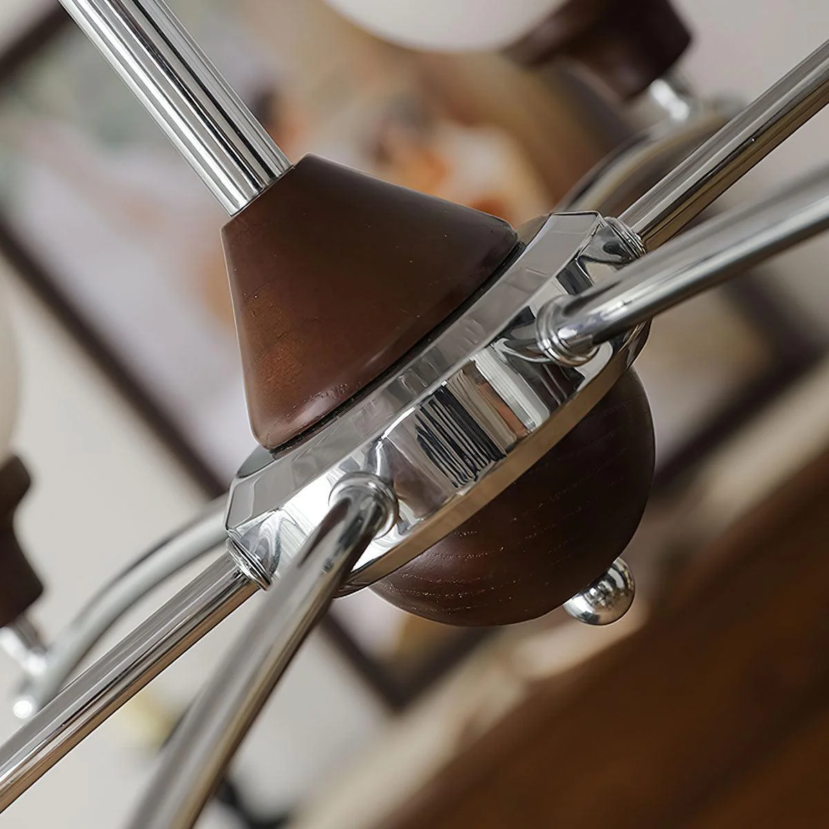 Walnut Glass Ball Chandelier - Image 16