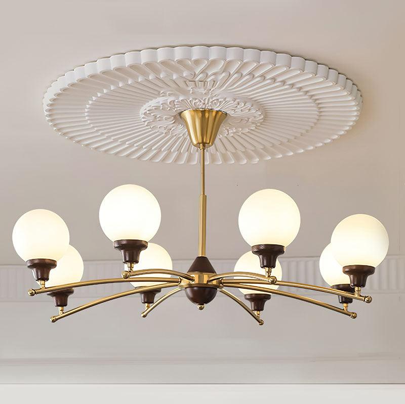 Walnut Glass Ball Chandelier - Image 3
