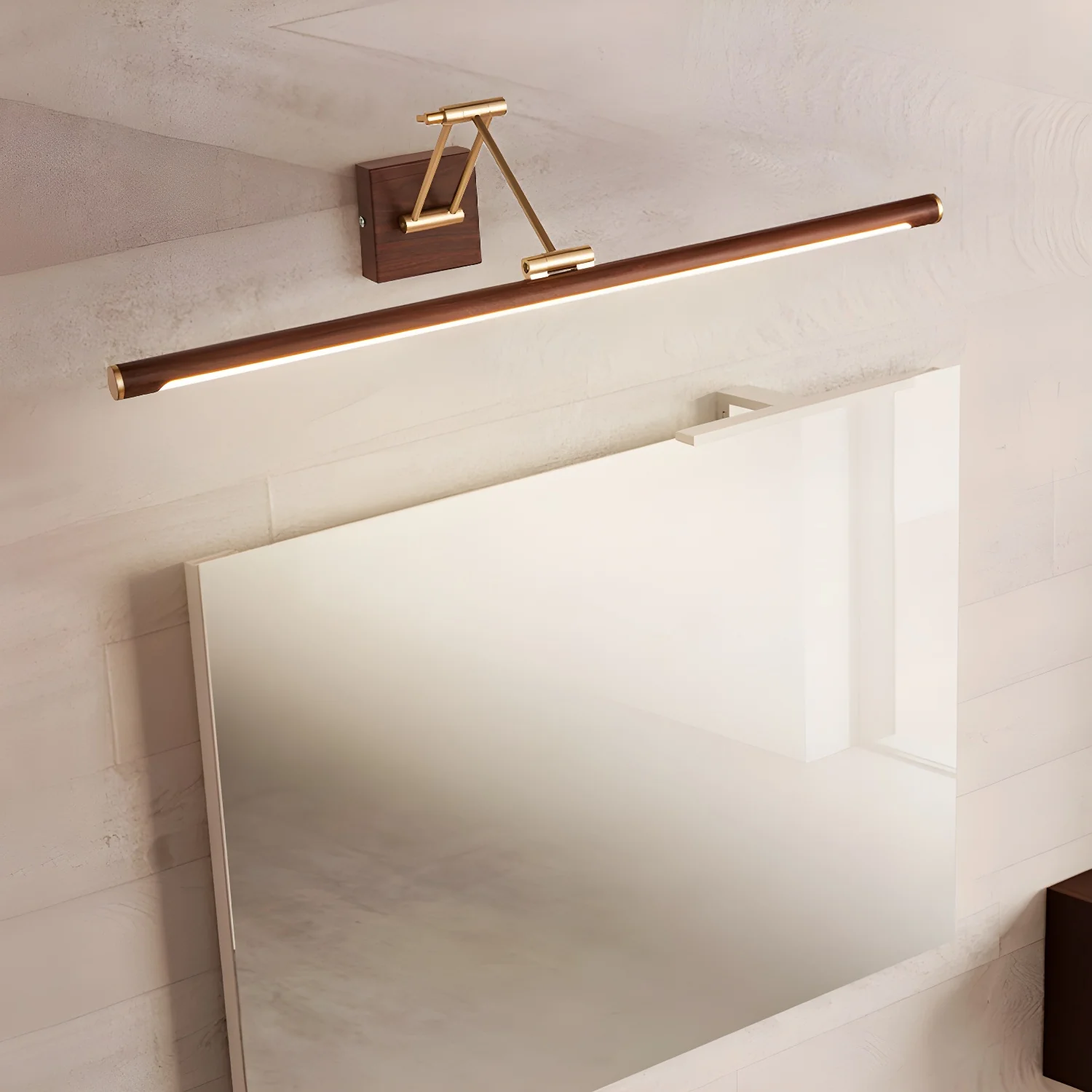 Walnut Color Linear Adjustable Wall Light - Image 13