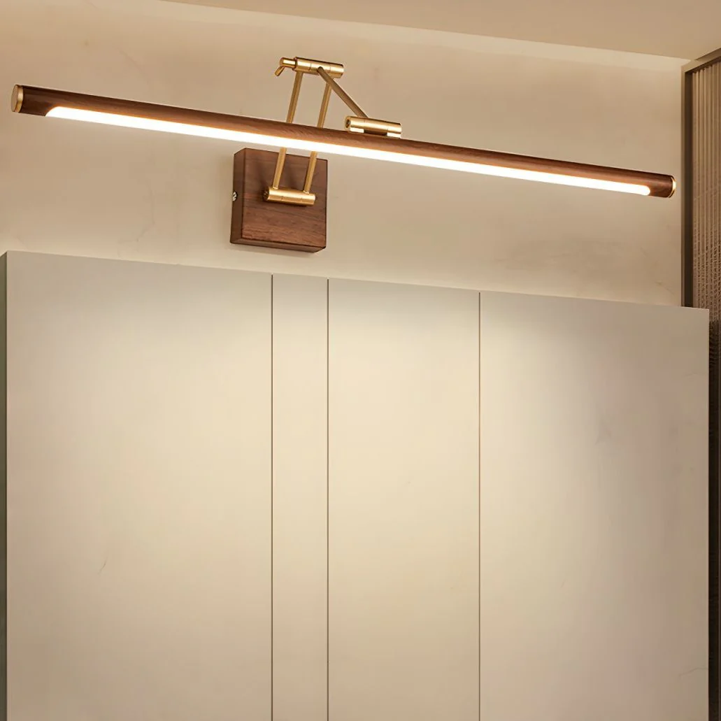 Walnut Color Linear Adjustable Wall Light - Image 17