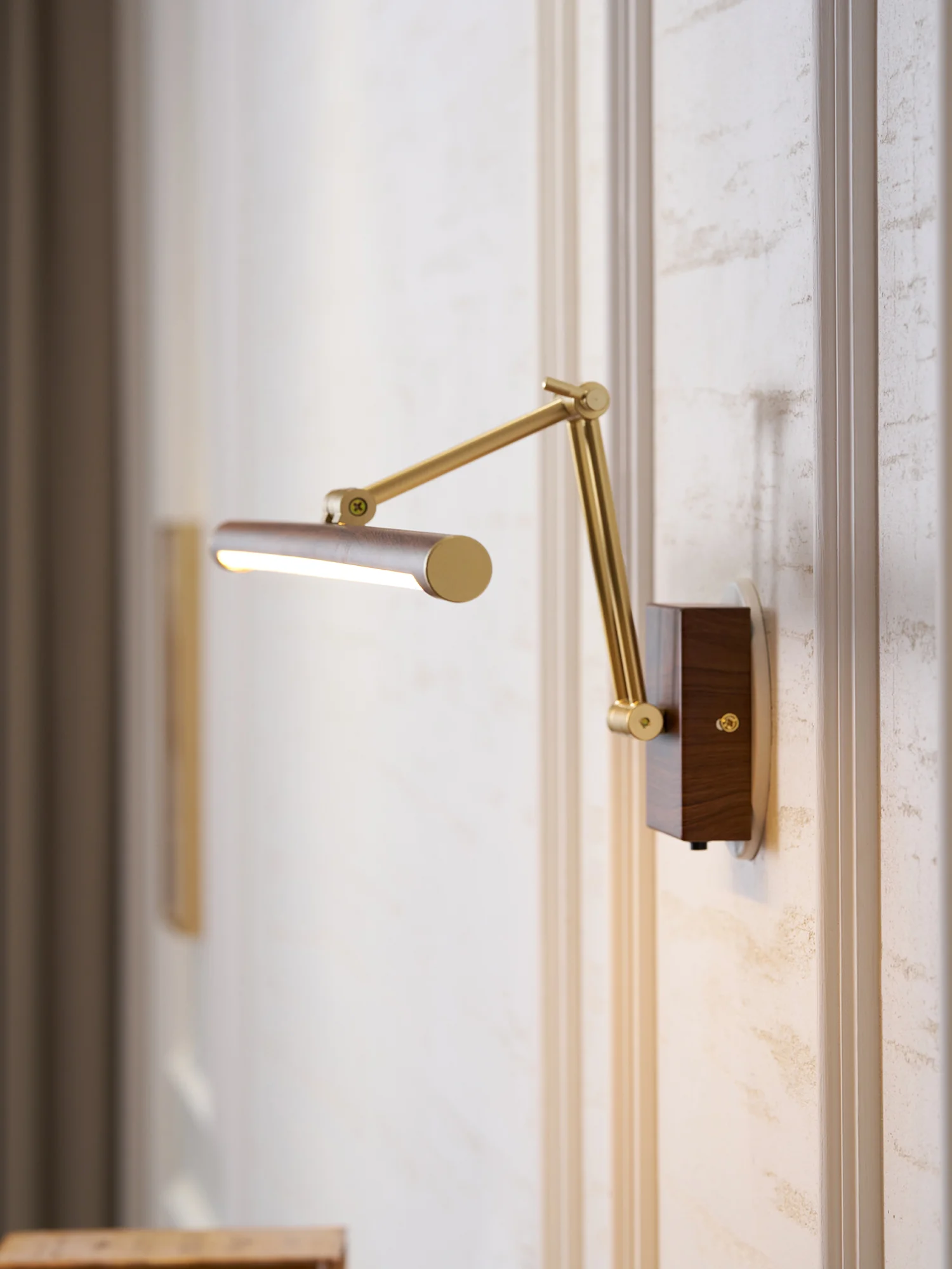Walnut Color Linear Adjustable Wall Light - Image 33