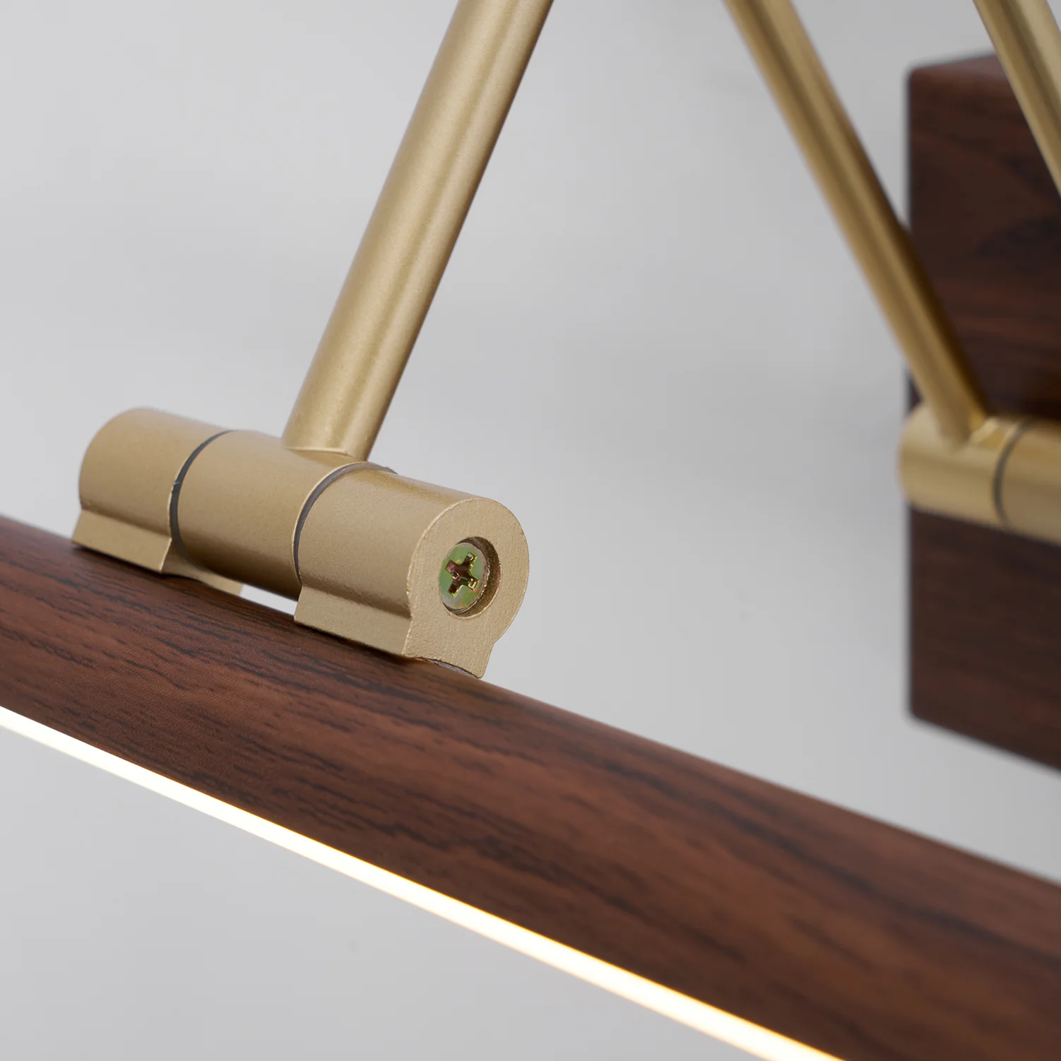 Walnut Color Linear Adjustable Wall Light - Image 37