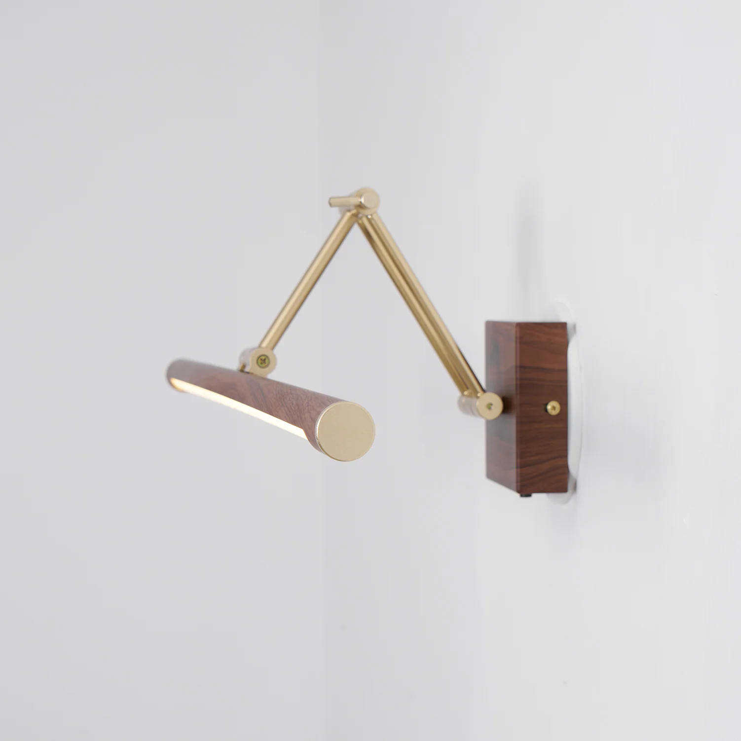 Walnut Color Linear Adjustable Wall Light - Image 43