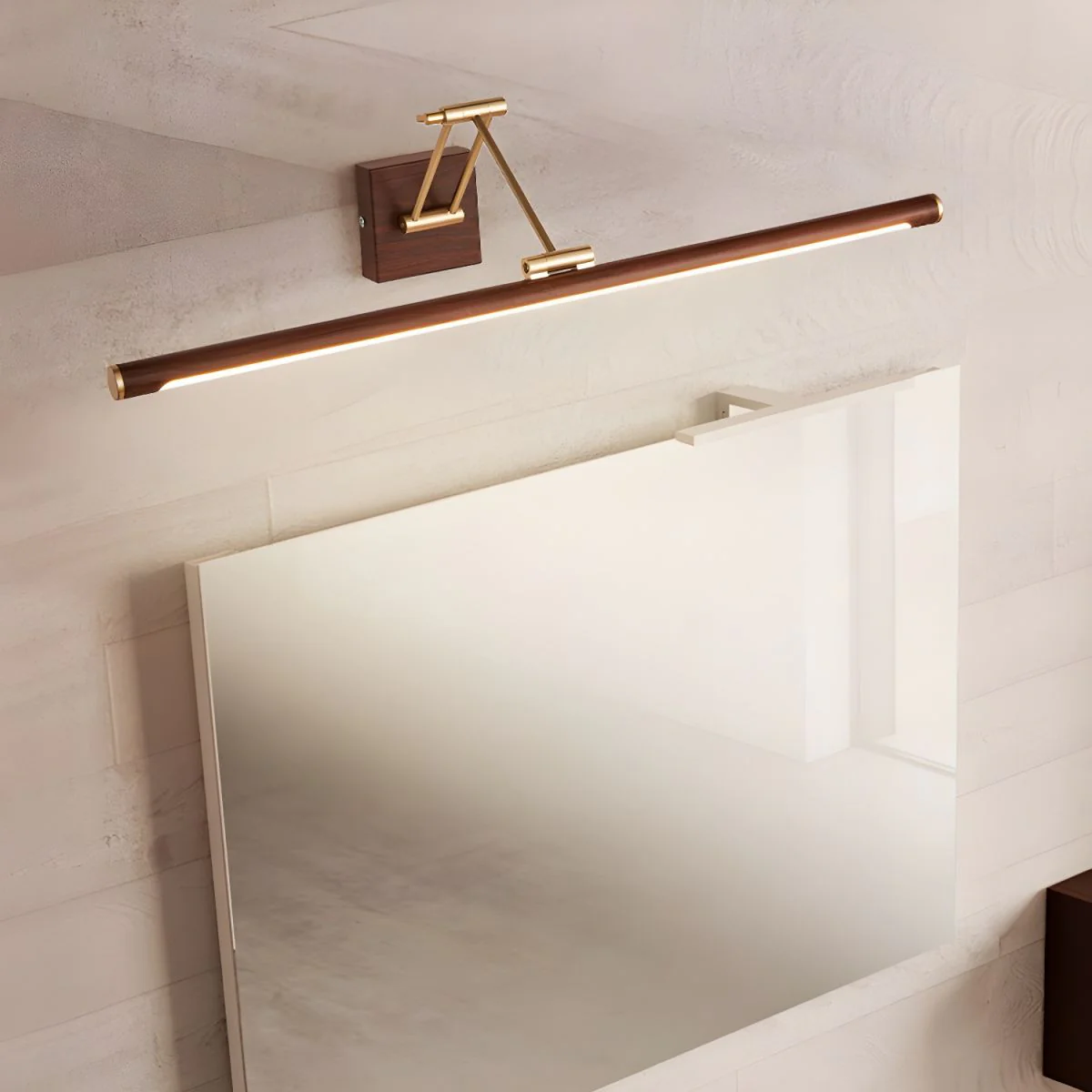 Walnut Color Linear Adjustable Wall Light - Image 6