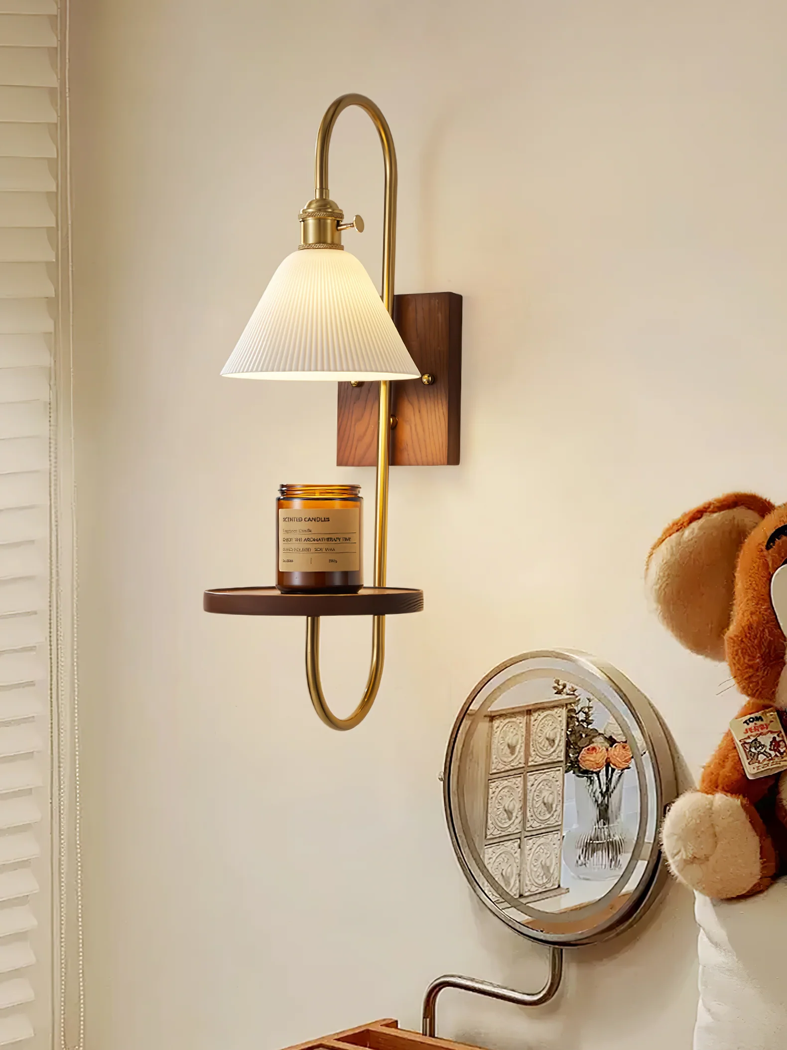 Walnut Shelf Sconce - Image 13