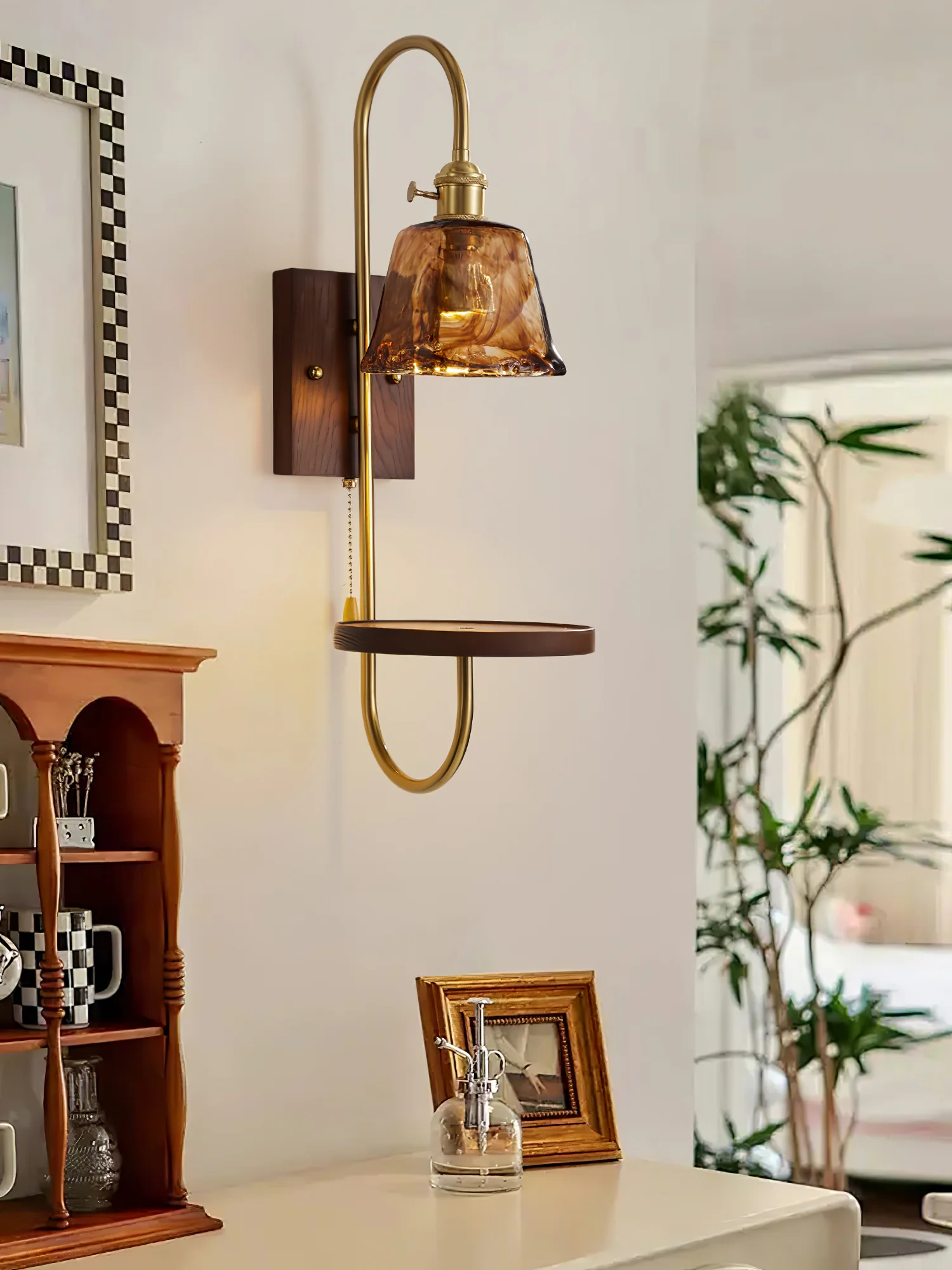 Walnut Shelf Sconce - Image 15