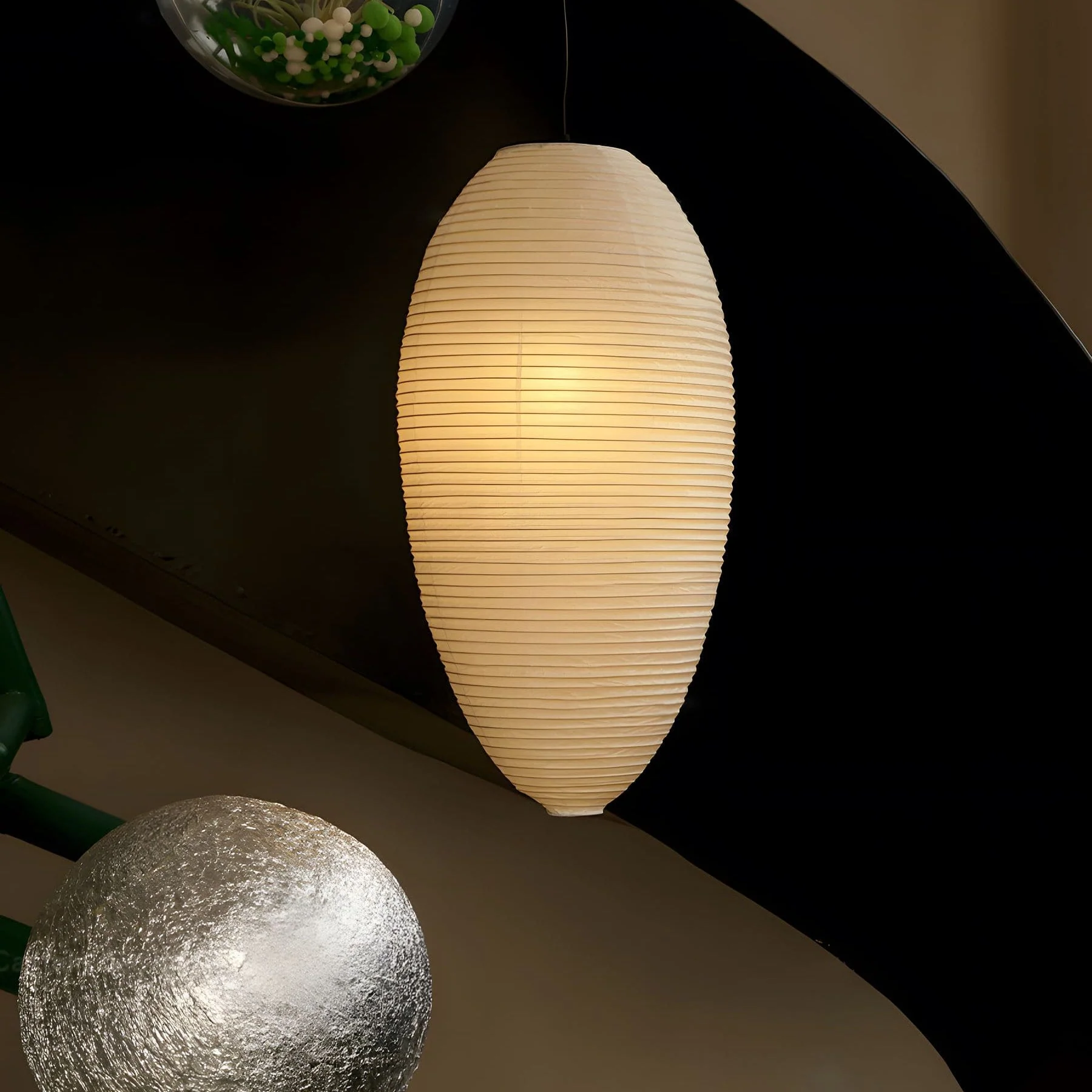 Washi Paper Chestnut Pendant Lamp - Image 13