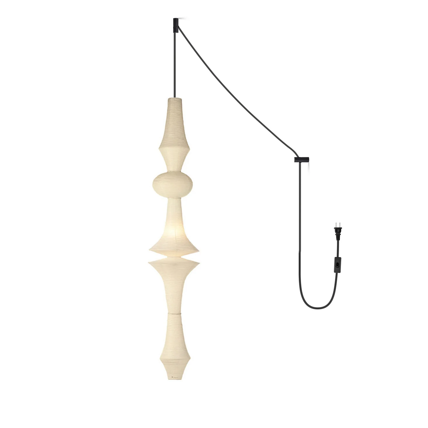 Washi Paper E Pendant Swag Light - Image 22