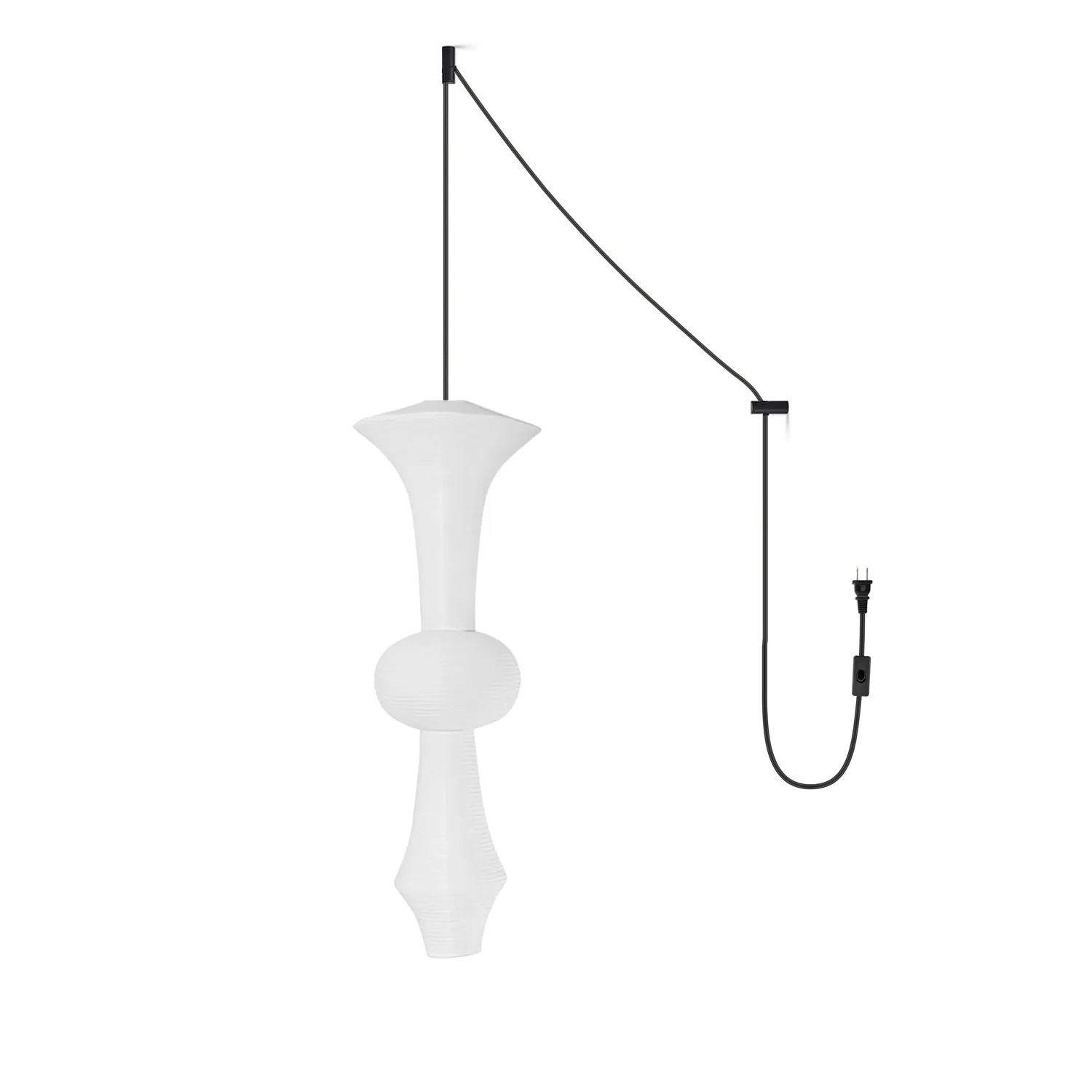 Washi Paper E Pendant Swag Light - Image 25