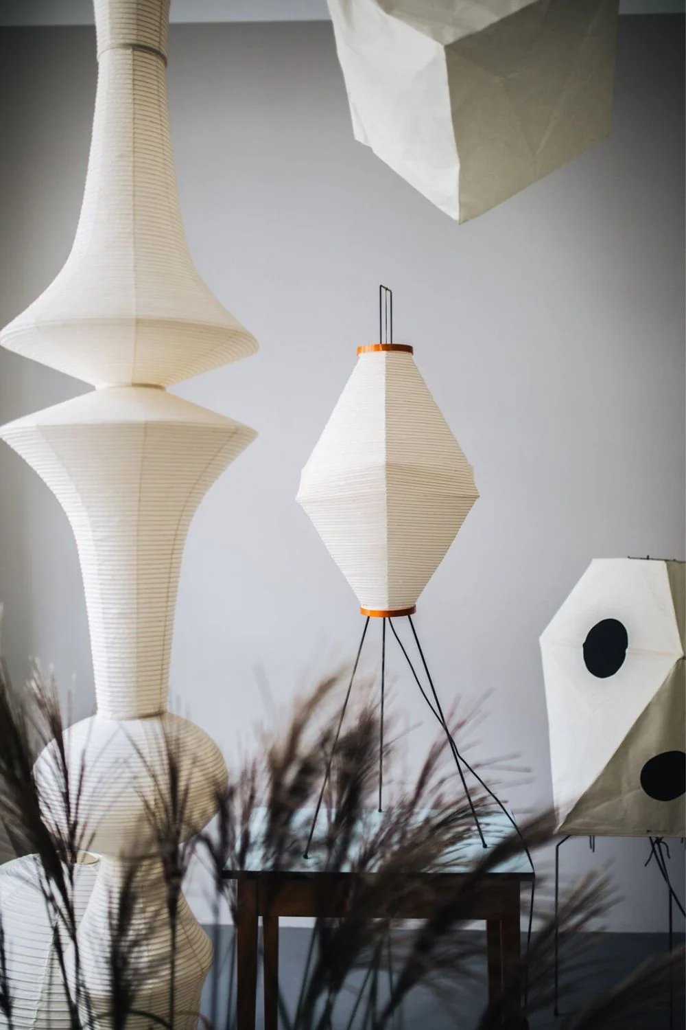 Washi Paper E Pendant Swag Light - Image 26