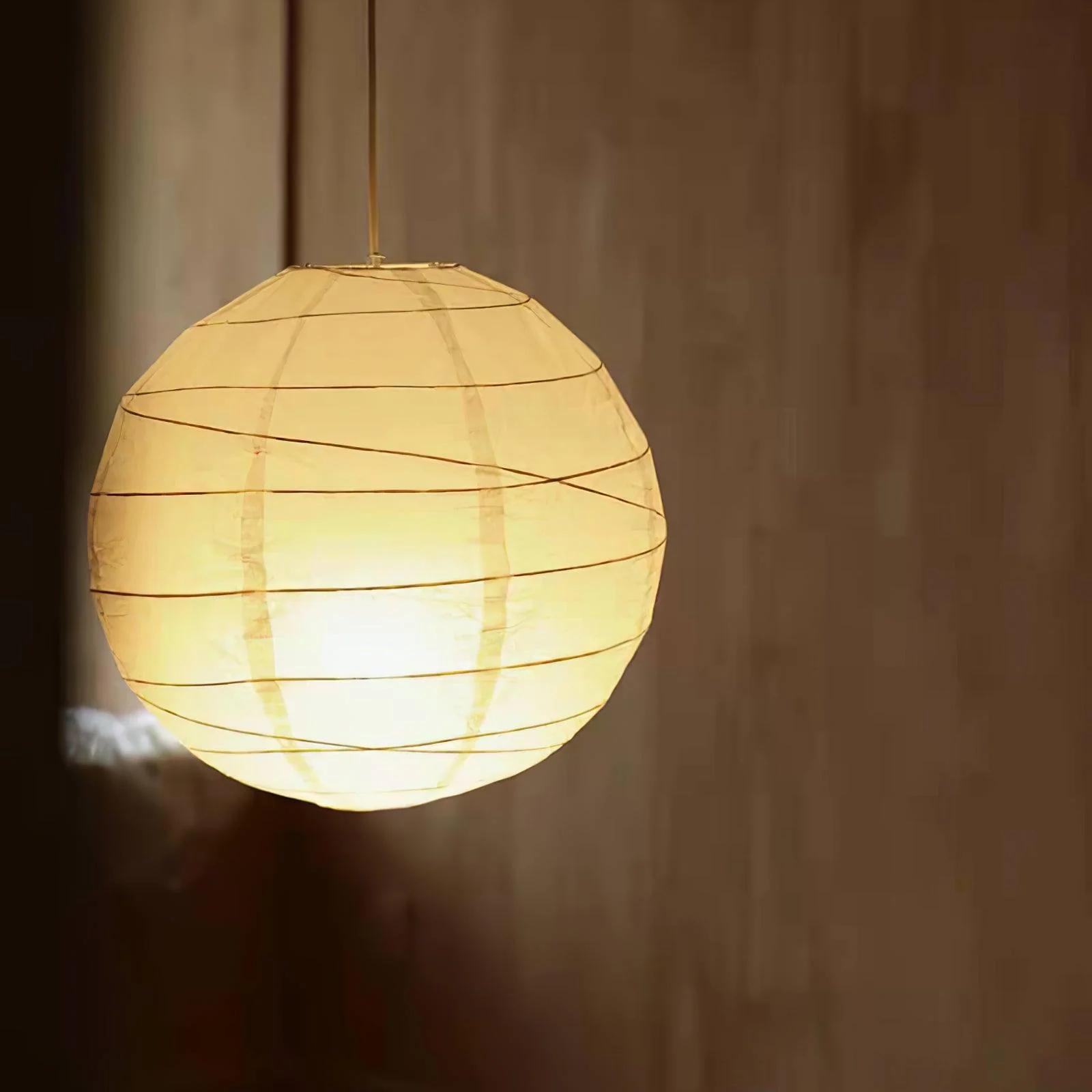 Washi Paper Pendant Swag Lamp - Image 34