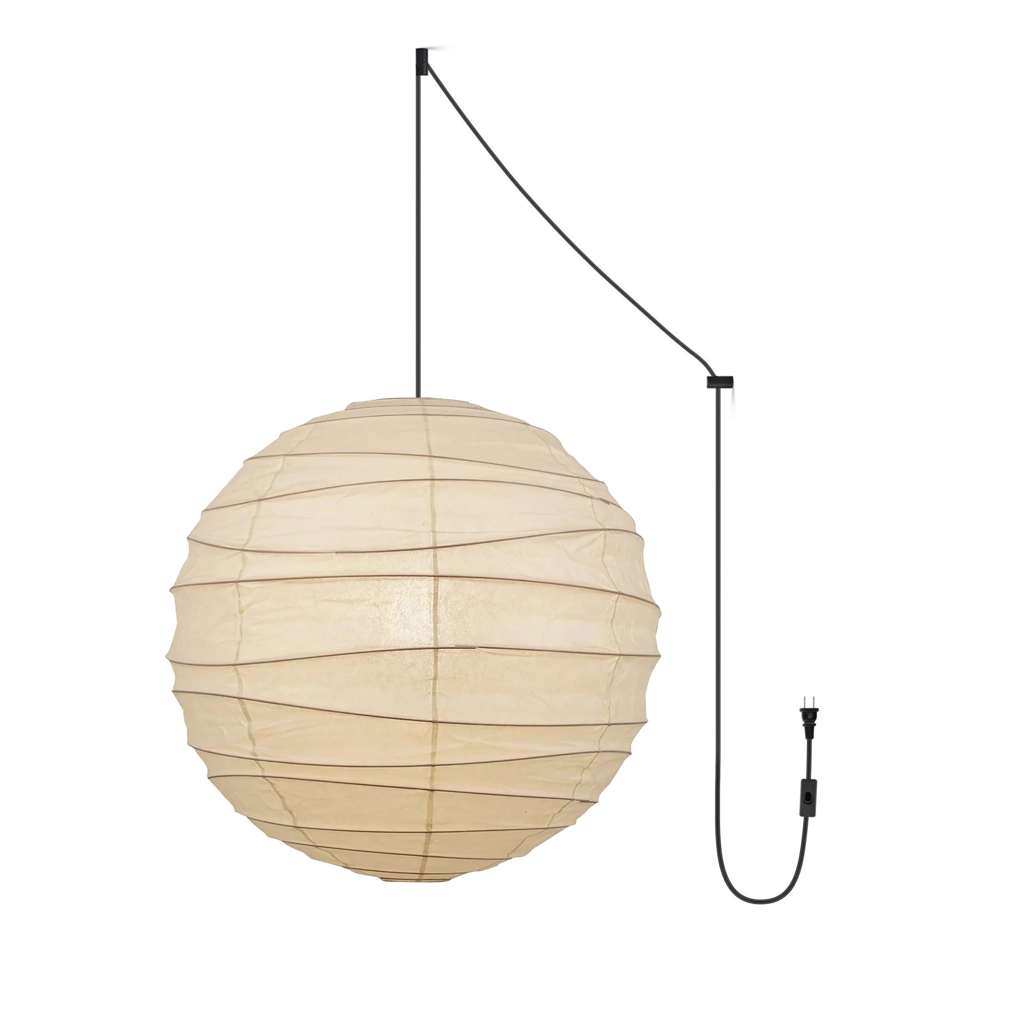 Washi Paper Pendant Swag Lamp - Image 43