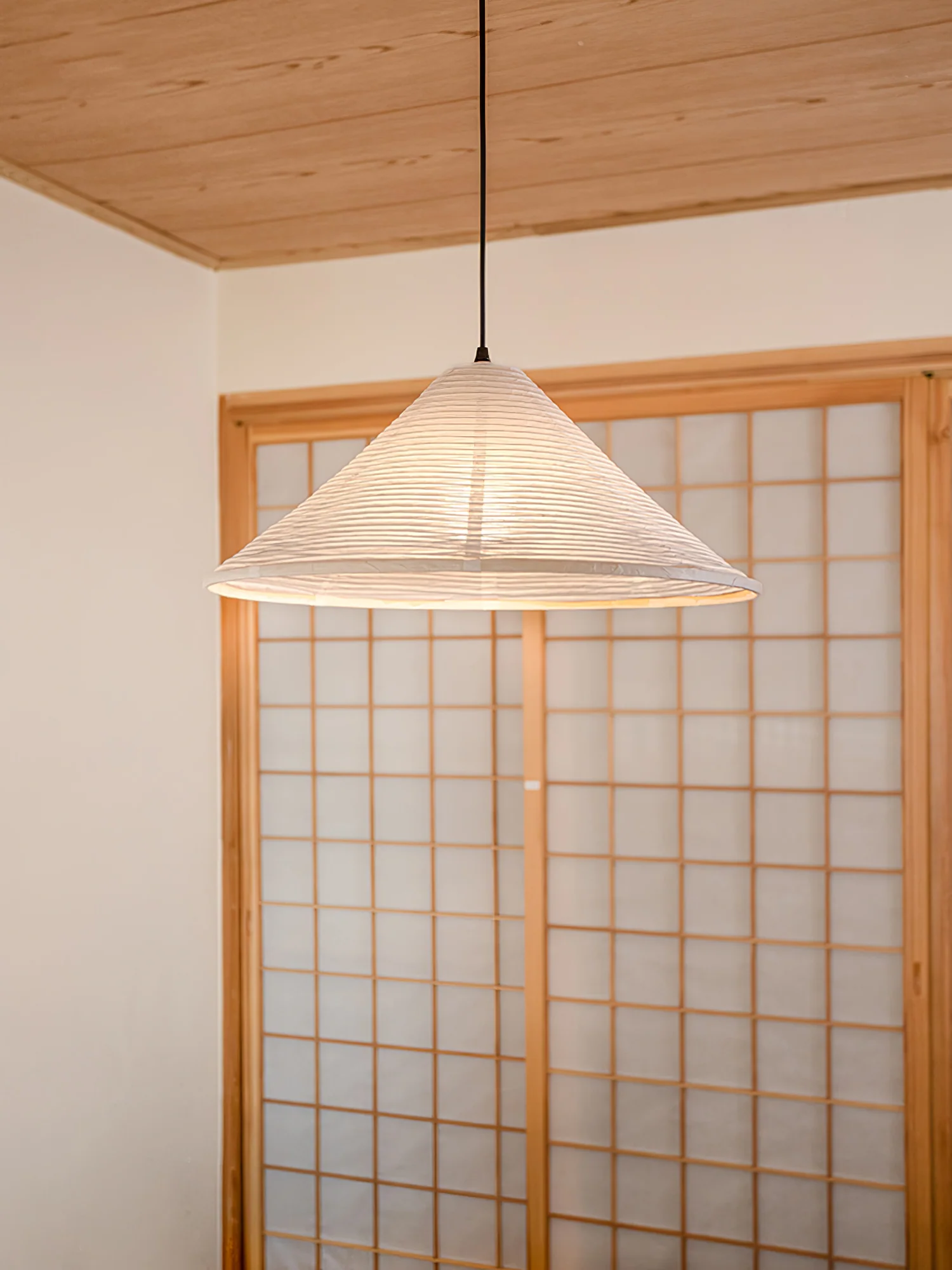 Washi Paper Pyramid Pendant Lamp - Image 38