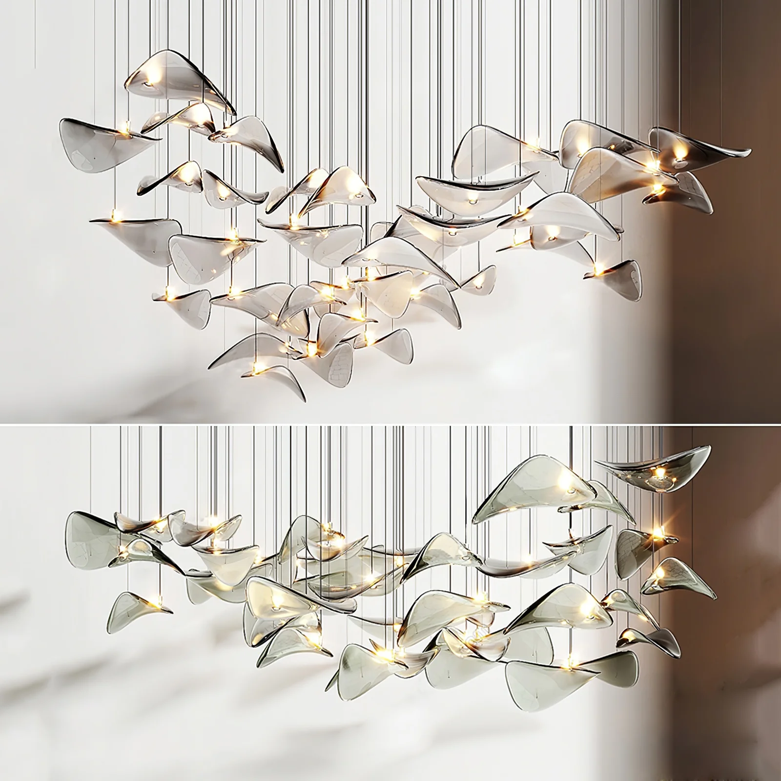 Wave Floating Leaf Chandelier - Image 11