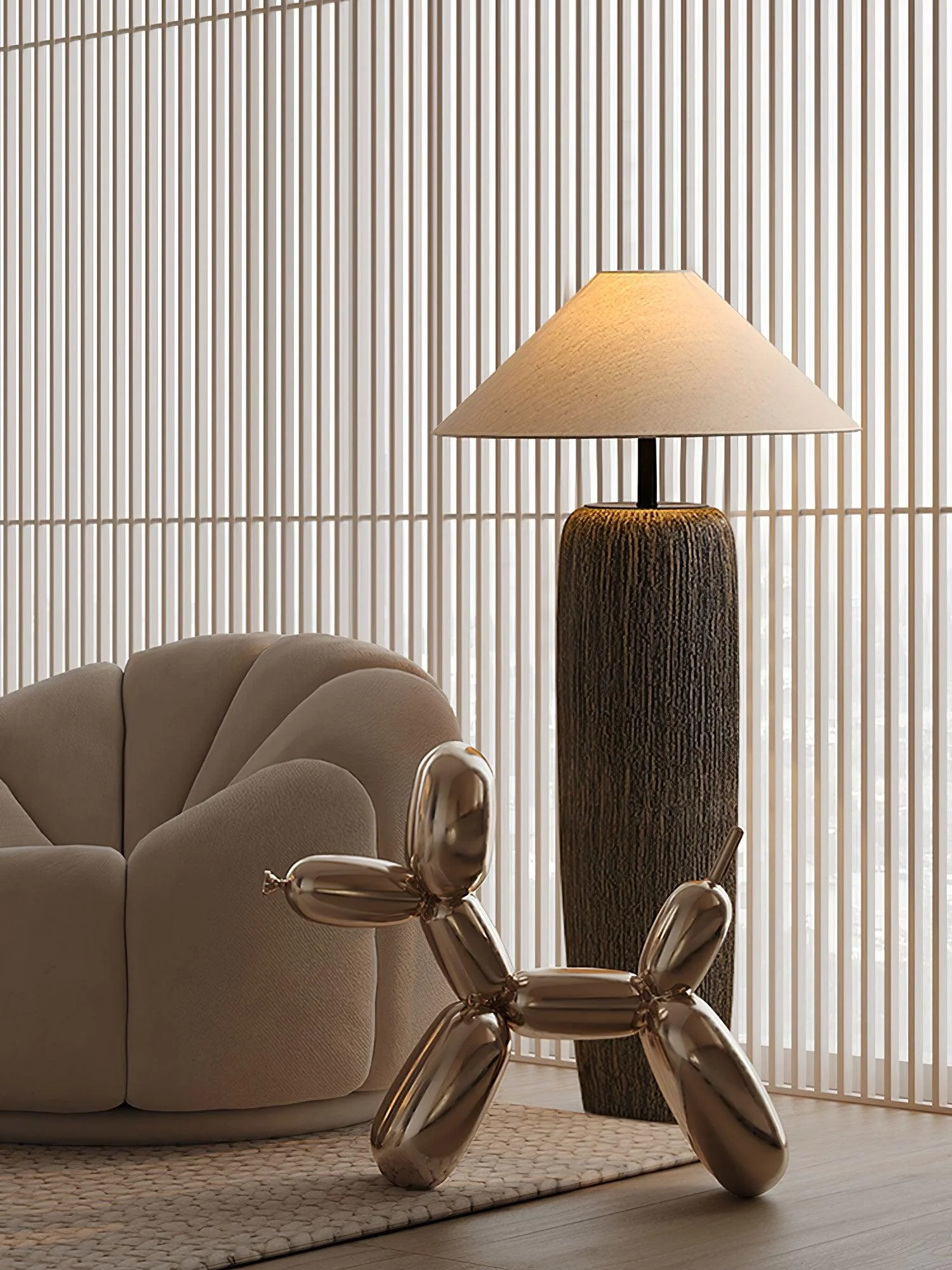 Weathered Wood Grain Floor Lamp - Image 21