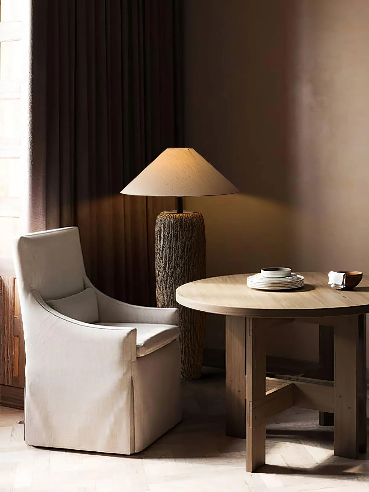 Weathered Wood Grain Floor Lamp - Image 30