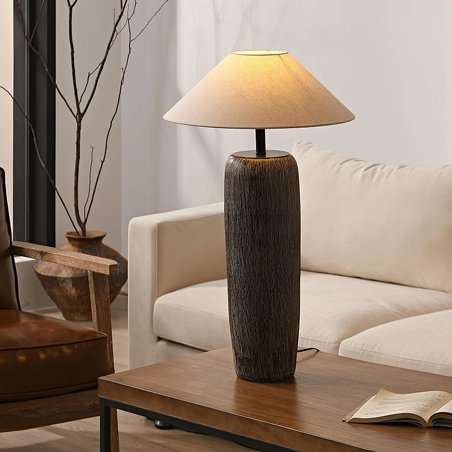 Weathered Wood Grain Floor Lamp - Image 32