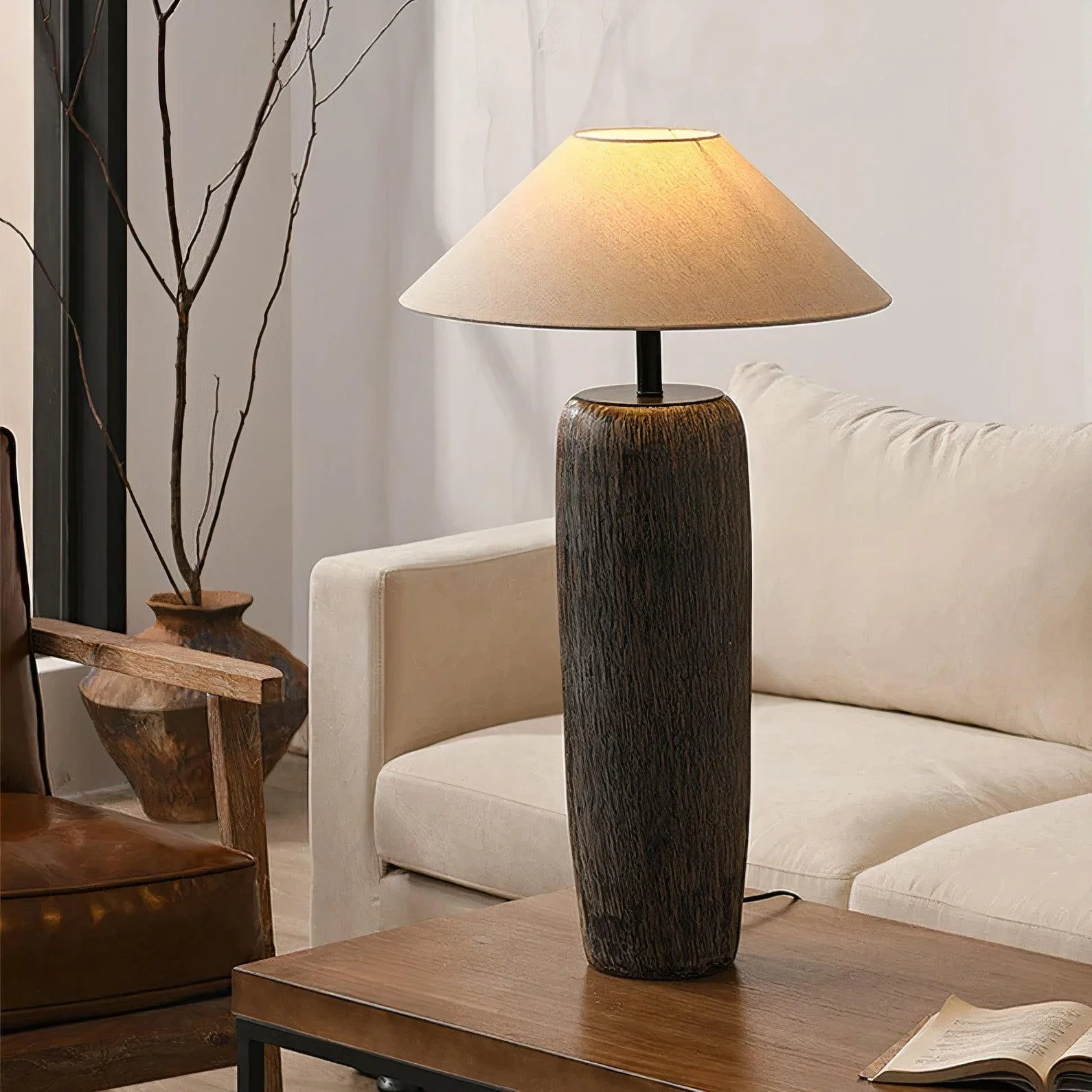 Weathered Wood Grain Floor Lamp - Image 35
