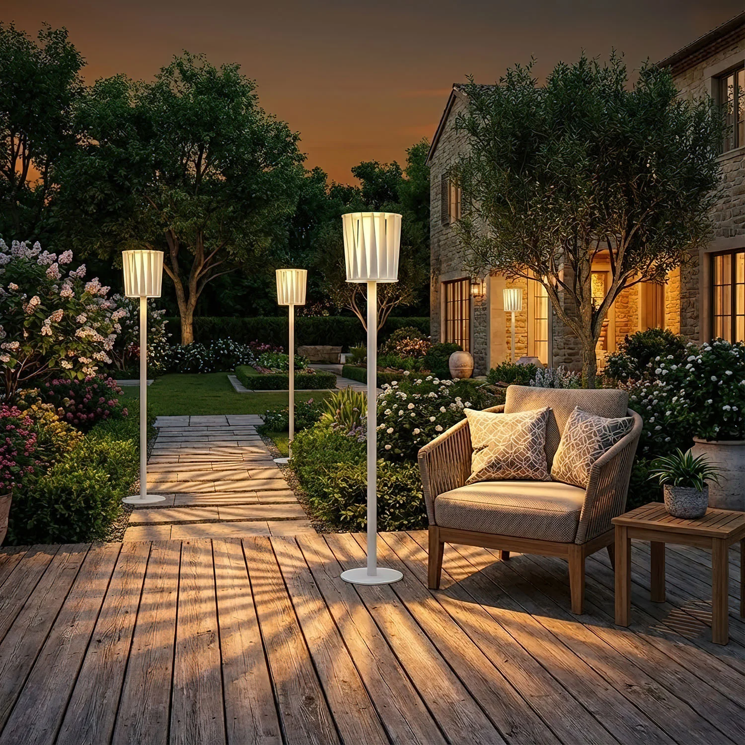White Column Outdoor Light - Image 3