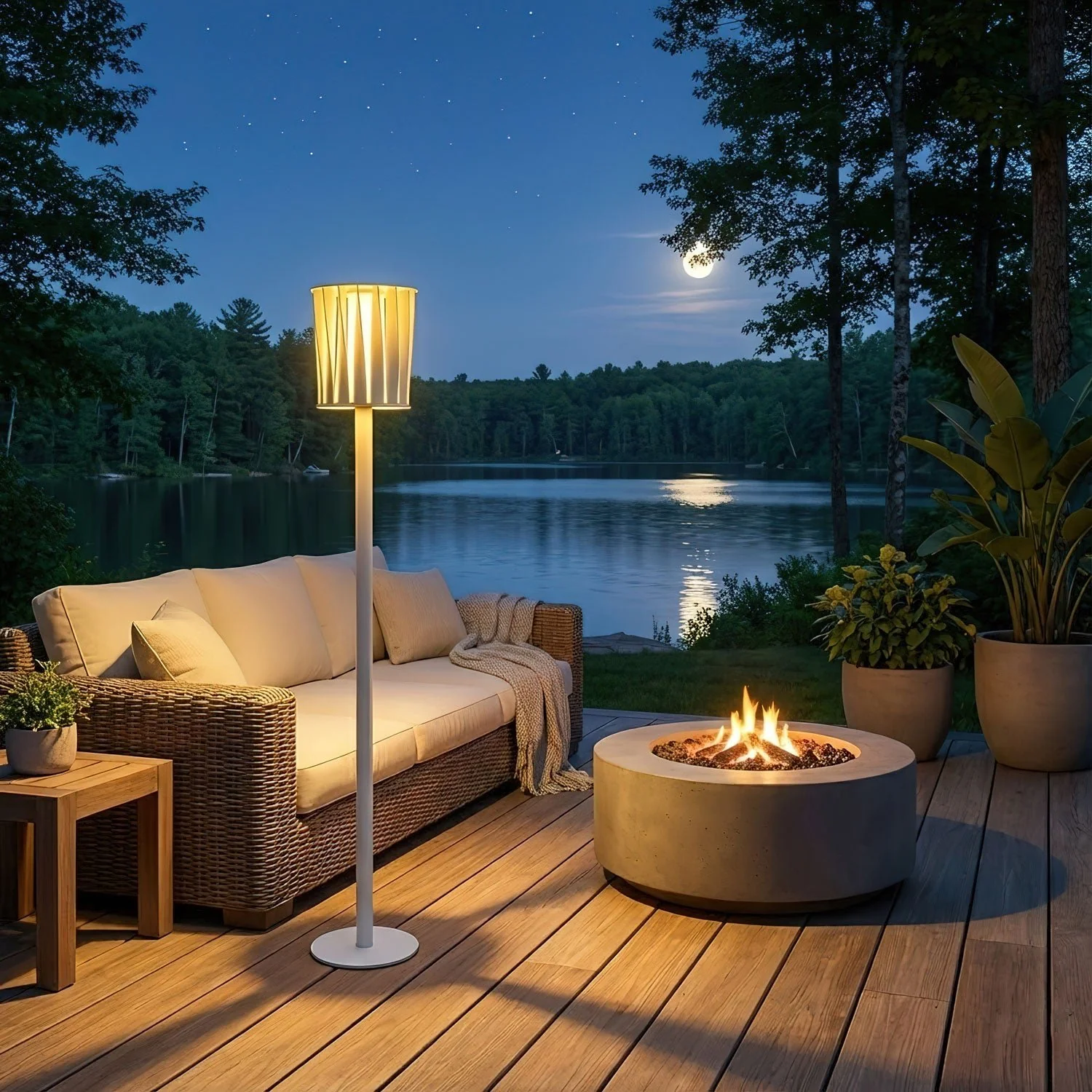White Column Outdoor Light - Image 4
