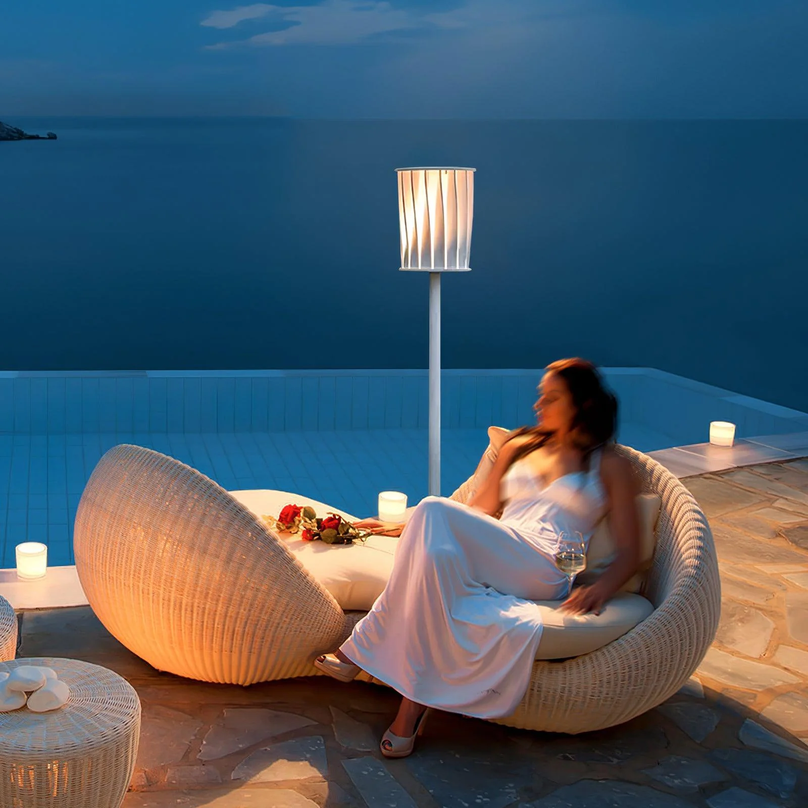White Column Outdoor Light - Image 7
