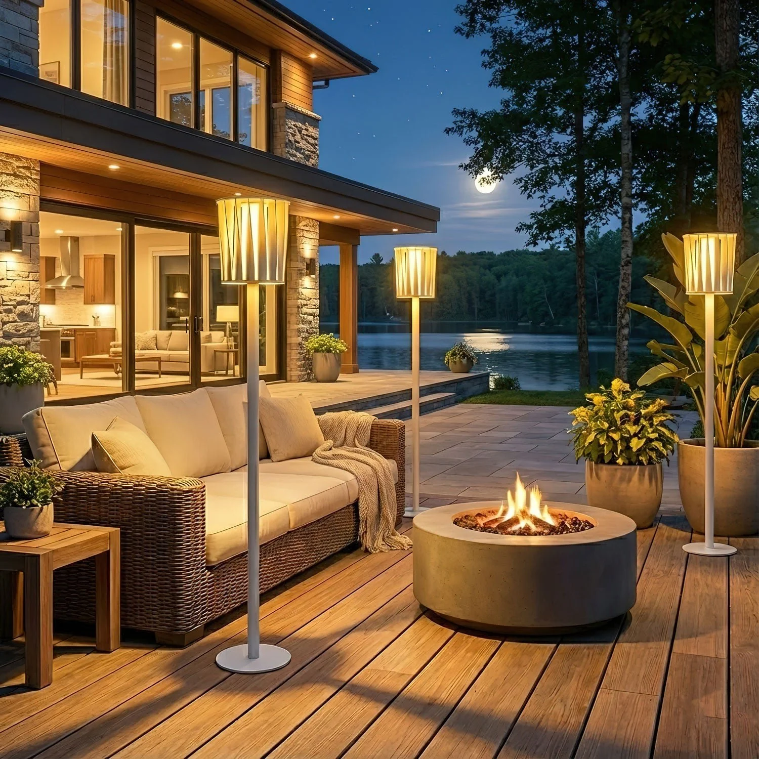White Column Outdoor Light - Image 9
