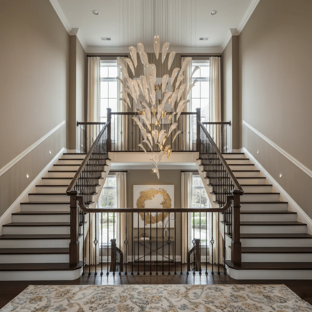 White Feather Art Deco Customize Chandelier - Image 2