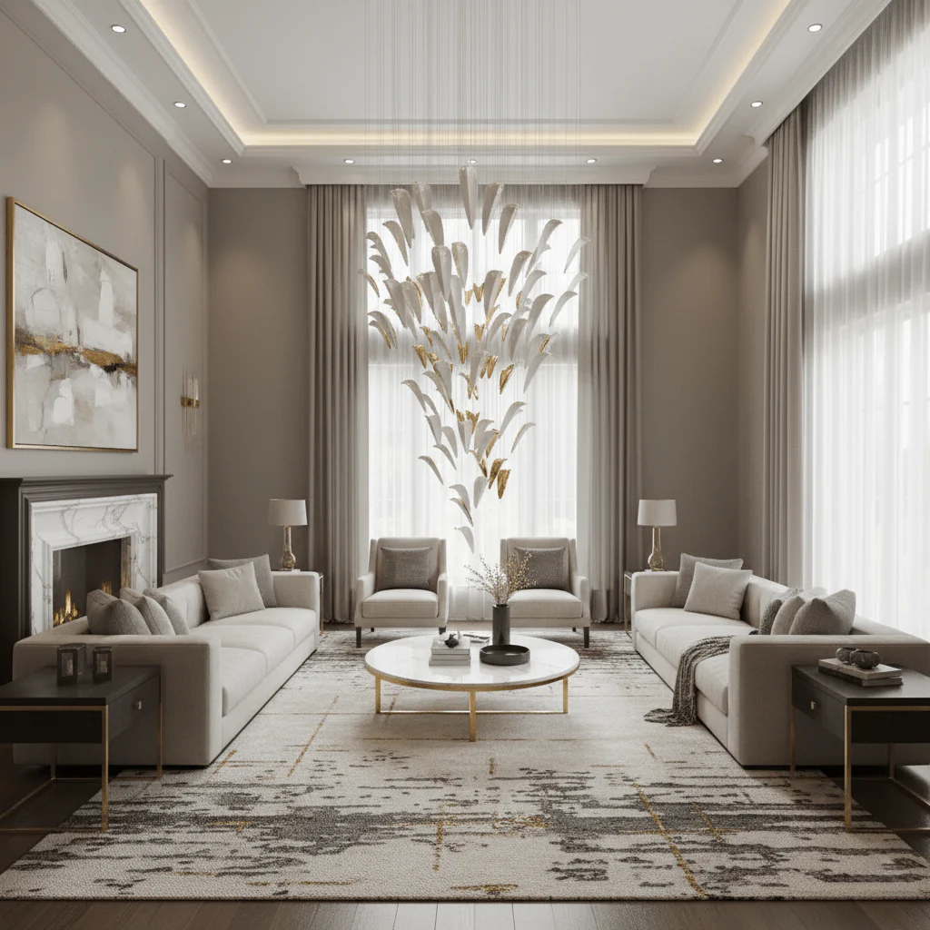 White Feather Art Deco Customize Chandelier - Image 7
