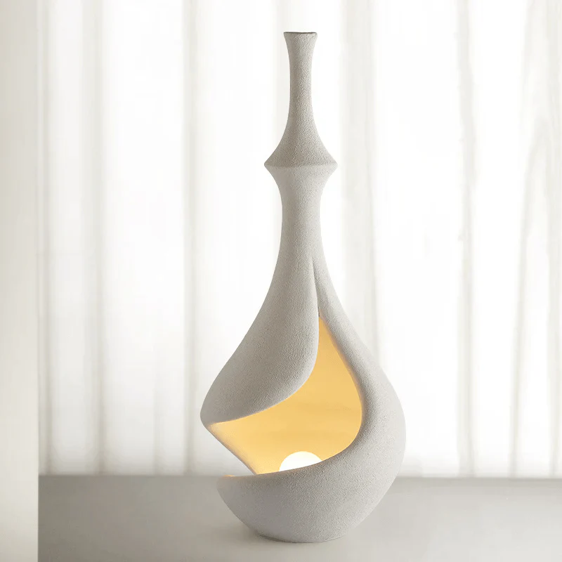 White Sere Vase Floor Lamp - Image 10