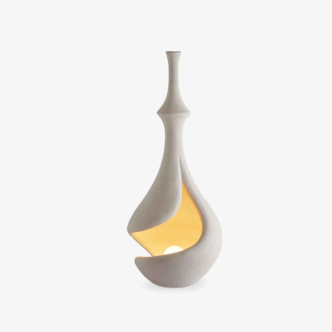White Sere Vase Floor Lamp - Image 14