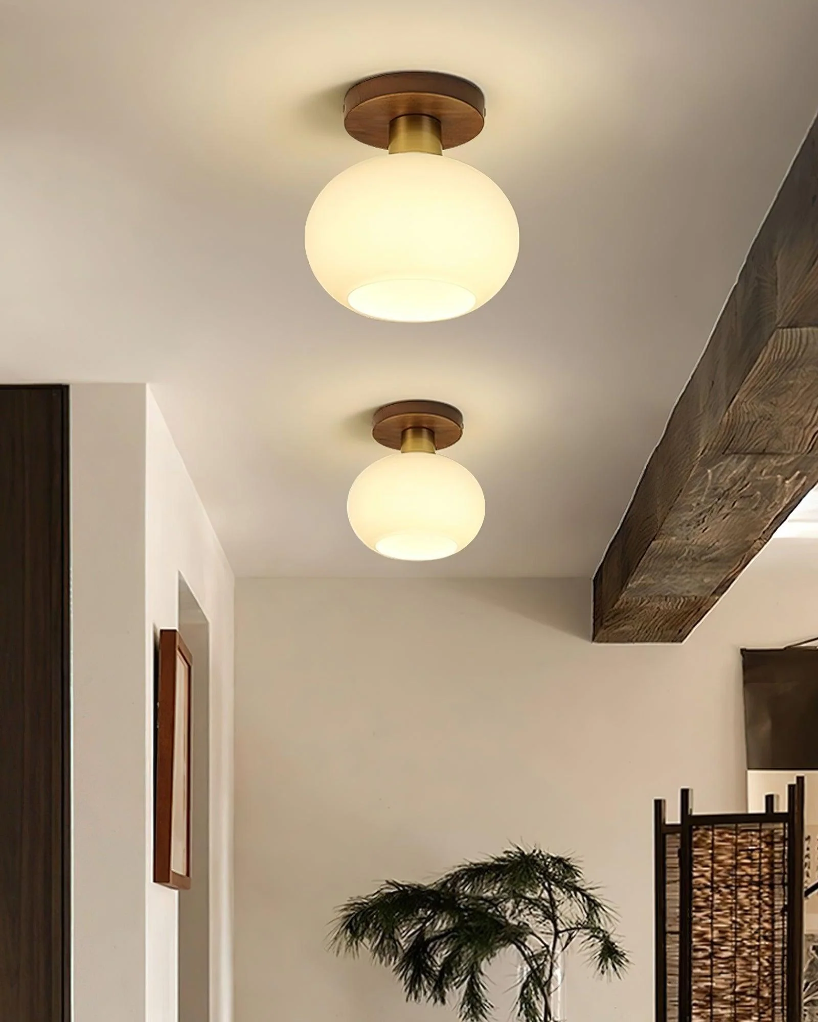 White Shell Ceiling Lamp - Image 12