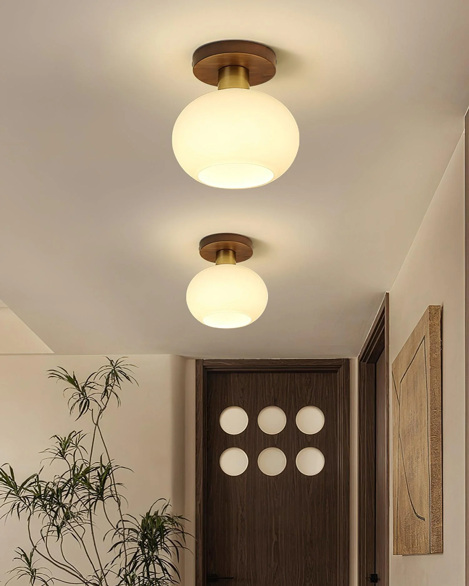 White Shell Ceiling Lamp - Image 16